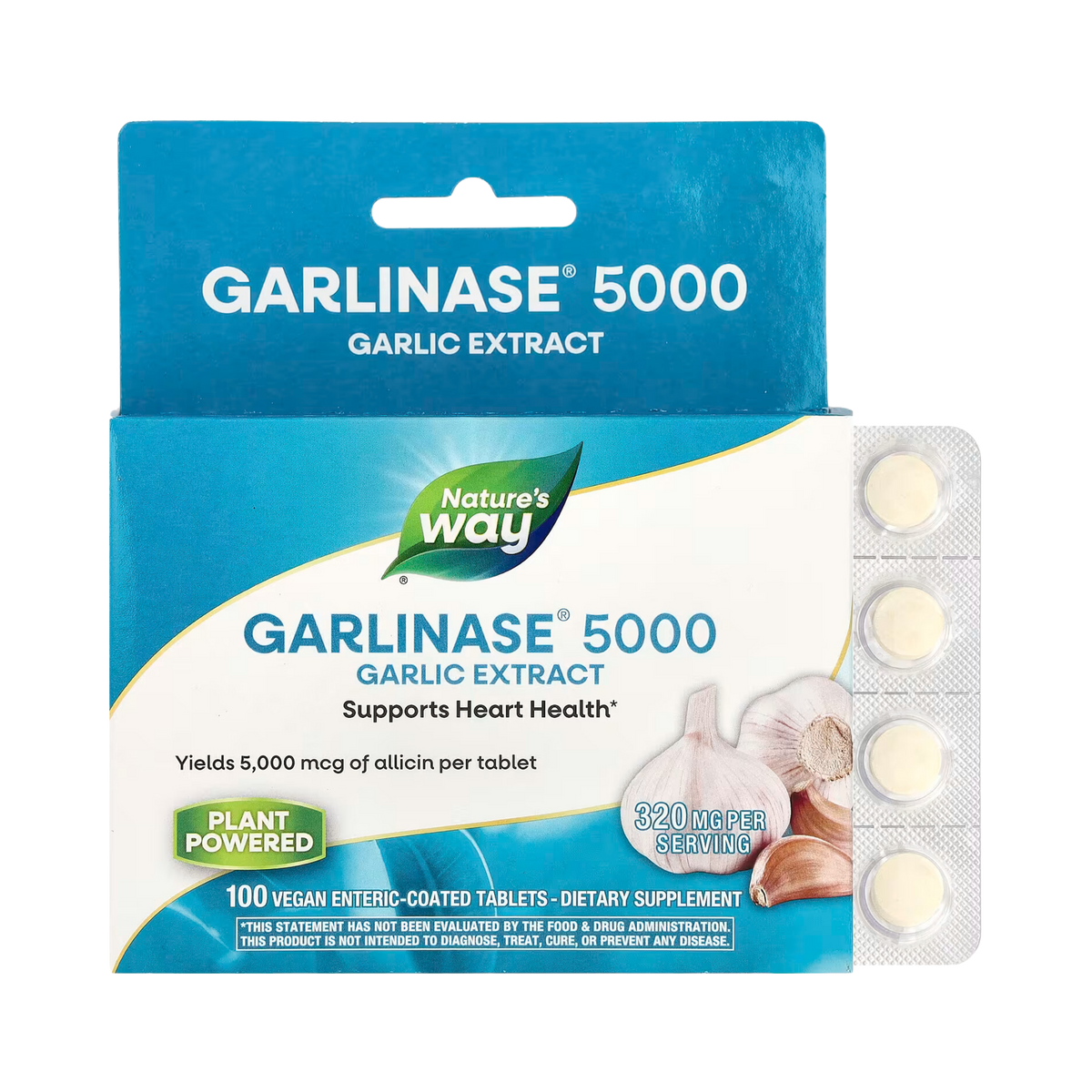 Nature's Way, Garlinase 5000, 100 Tablets