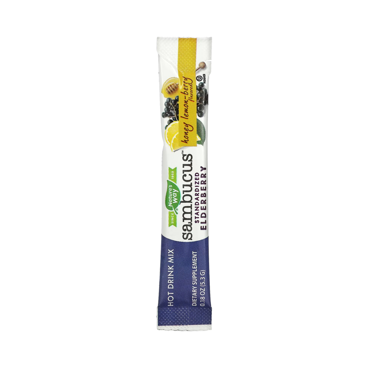 Nature's Way, Sambucus Hot Drink Mix, Honey Lemon Berry Flavoured, 10 Packets