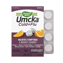 Nature's Way, Umcka Cold+Flu Chewables, Orange, 20 Tablets