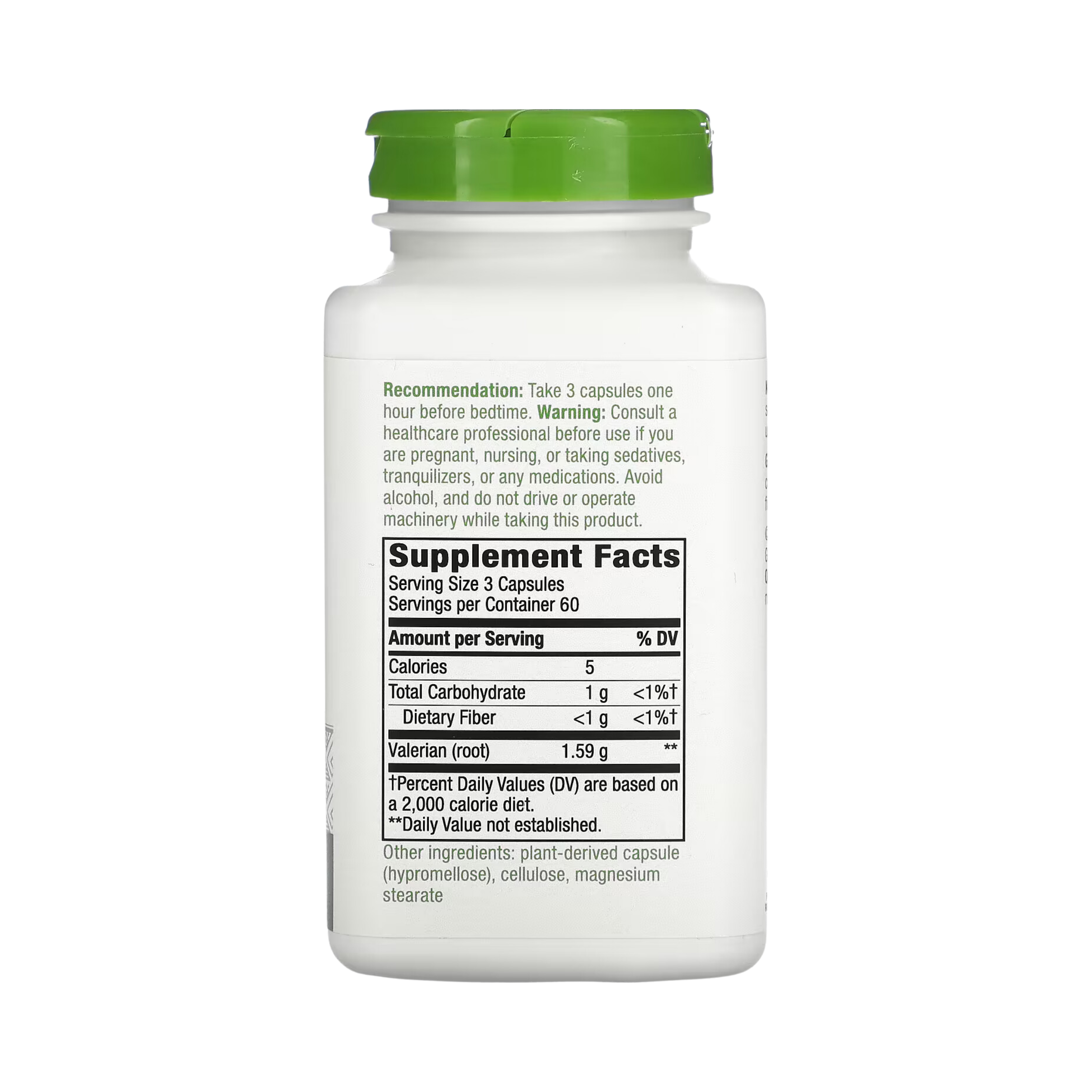 Nature's Way, Valerian Root, 1,590 Mg, 180 Vegan Capsules
