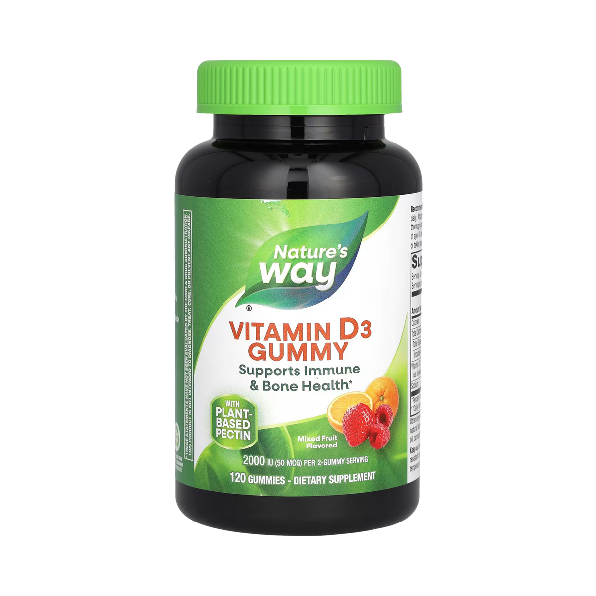 Nature's Way, Vitamin D3 Gummy, Mixed Fruit, 50 Mcg, 2,000 IU, 120 Gummies