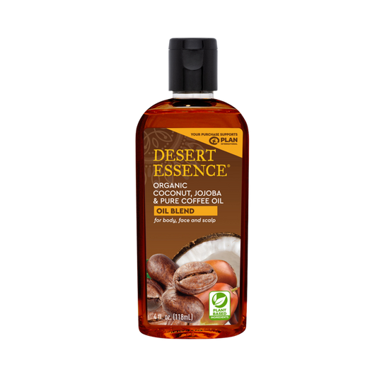 Desert Essence, Organic Coconut, Jojoba & Coffee Oil, 4 Fl Oz