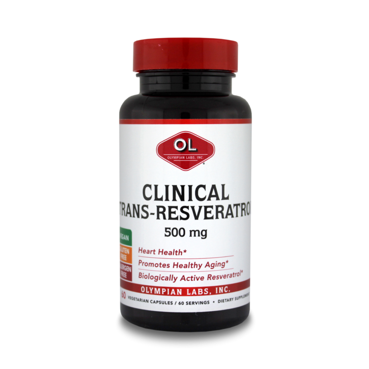 Olympian Labs, Resveratrol Clinical, 500 mg, 60 Capsules