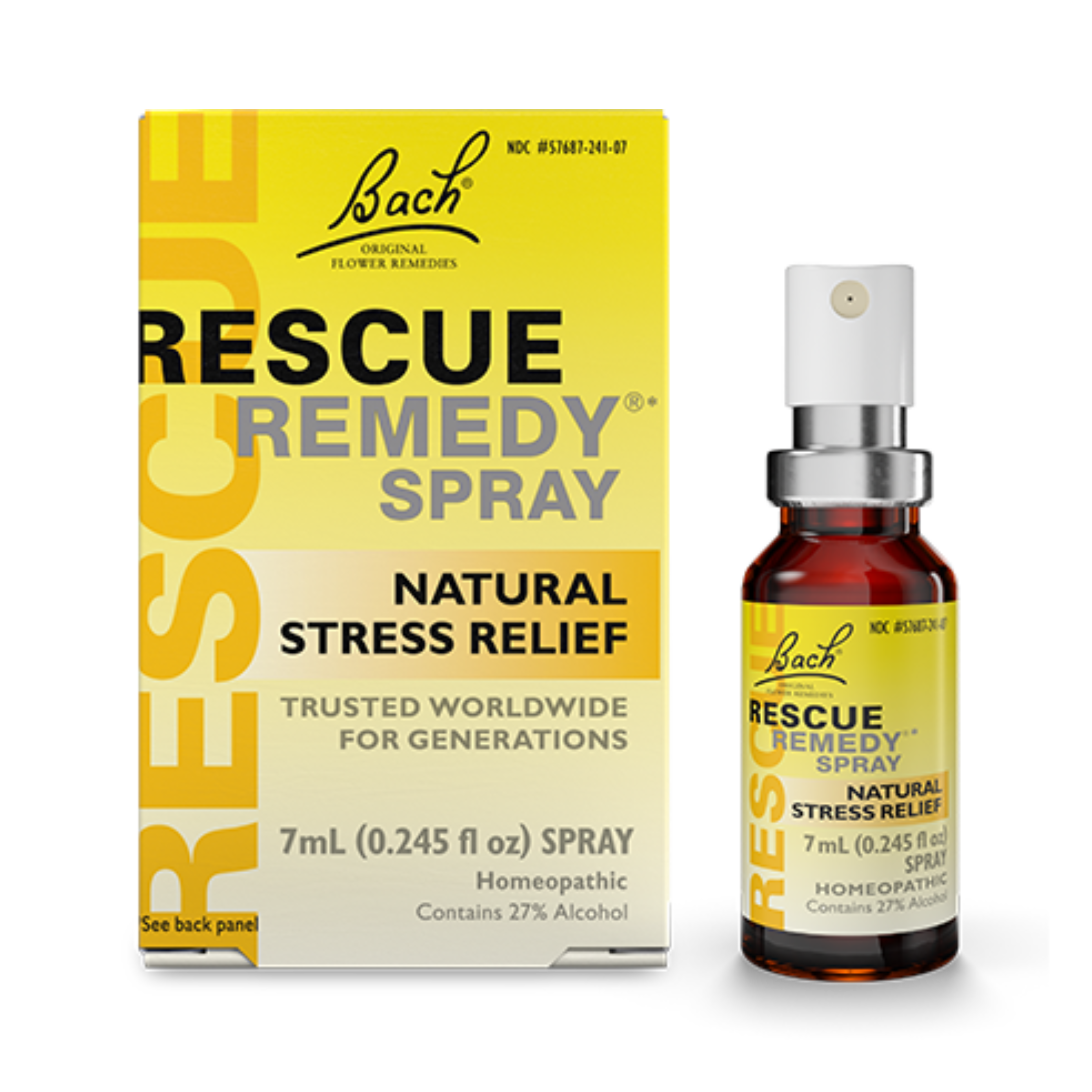Bach, Original Flower Remedies, Rescue Remedy Spray, 7 Ml