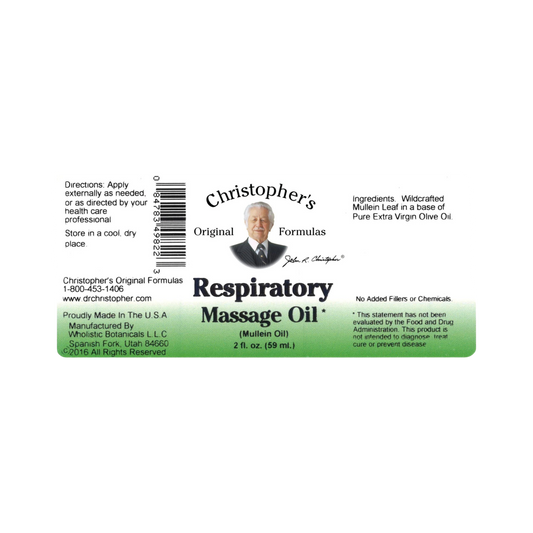 Christopher's Original Formulas, Respiratory Massage Oil, 2 Oz