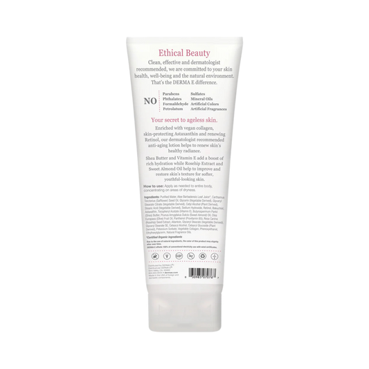 Derma E, Rosehip & Almond Anti-Aging Shea Body Lotion, 8 Oz