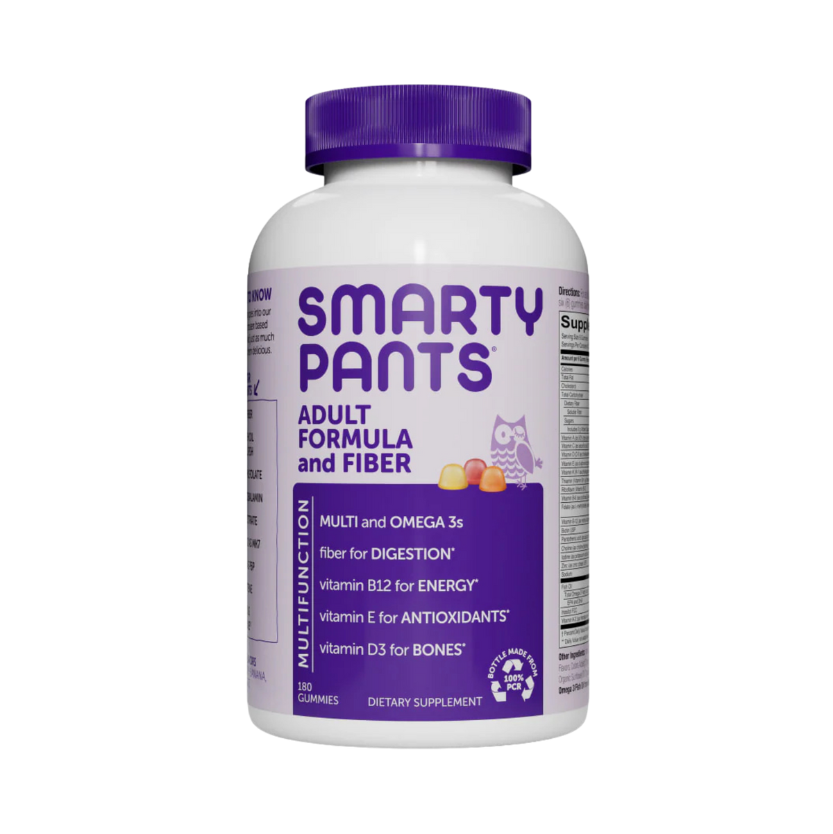 SmartyPants Vitamins, Adult Formula and Fiber, 180 Gummies