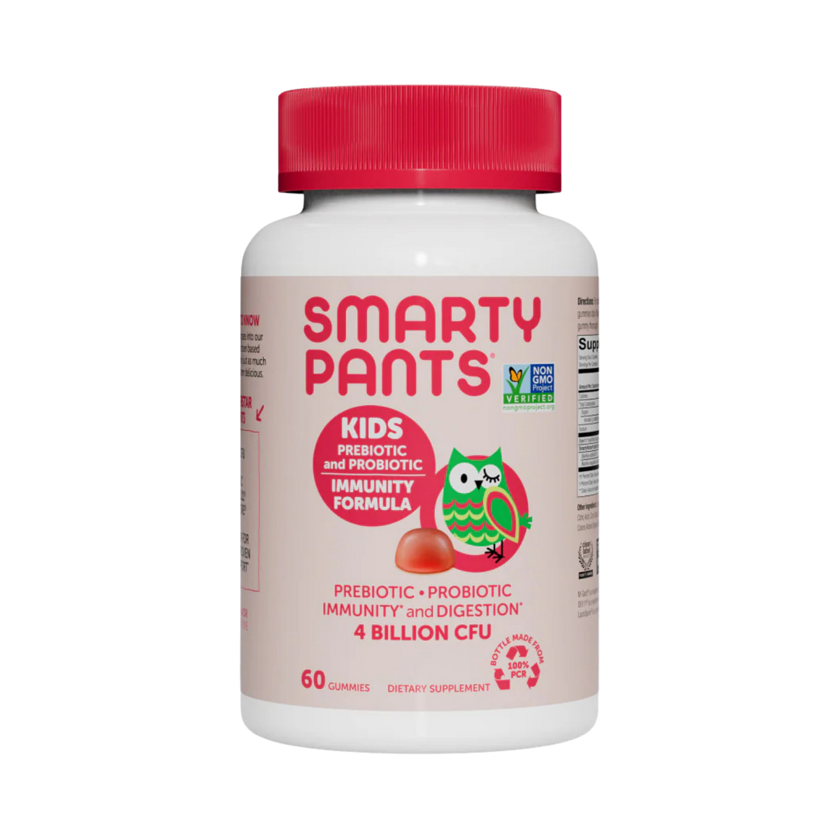 SmartyPants Vitamins, Kids Prebiotic and Probiotic, Immunity Formula, 4 Billion CFU, 60 Gummies