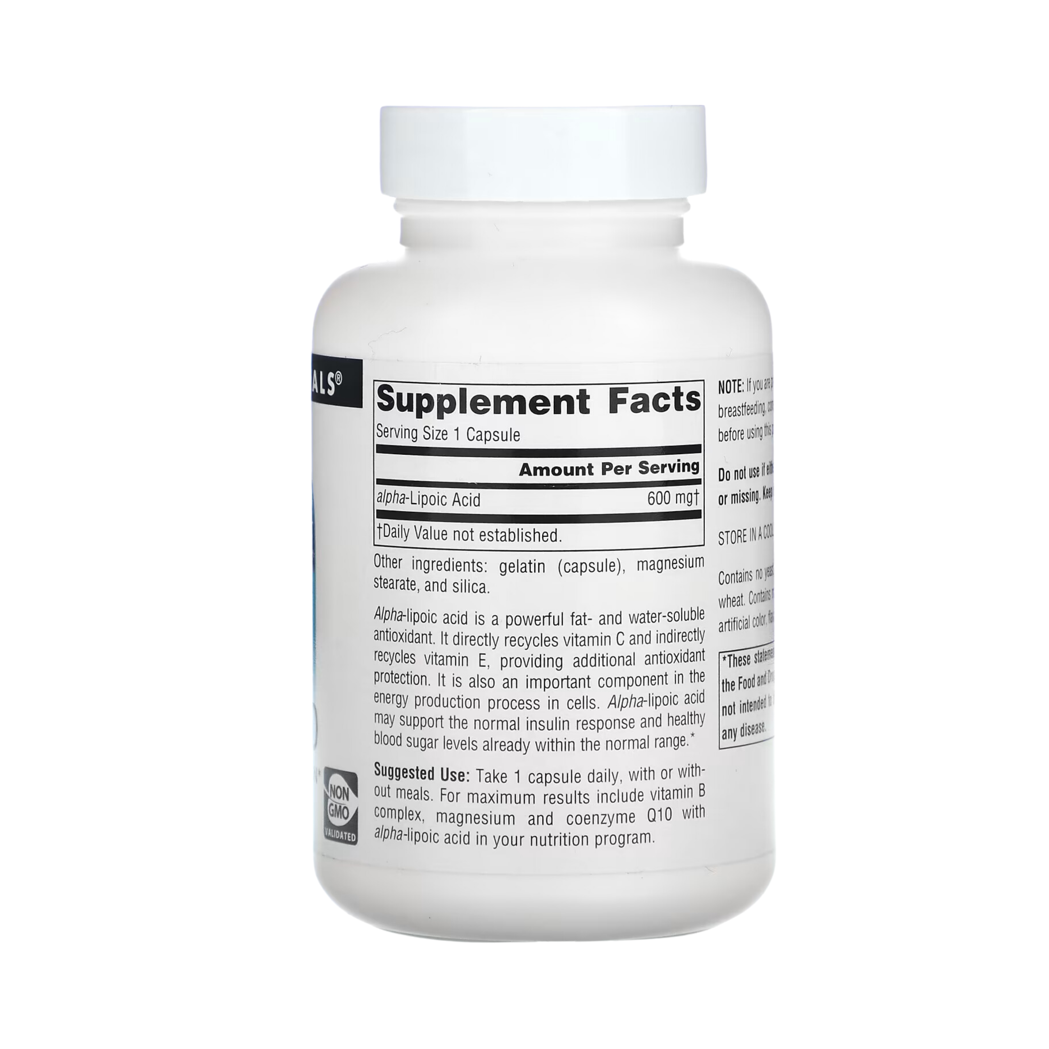 Source Naturals, Alpha Lipoic Acid, 600 Mg, 60 Capsules