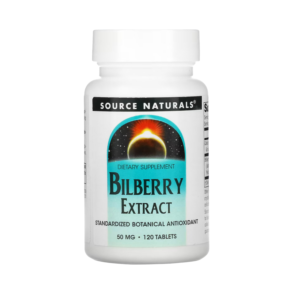 Source Naturals, Bilberry Extract, 50 mg, 120 Tablets