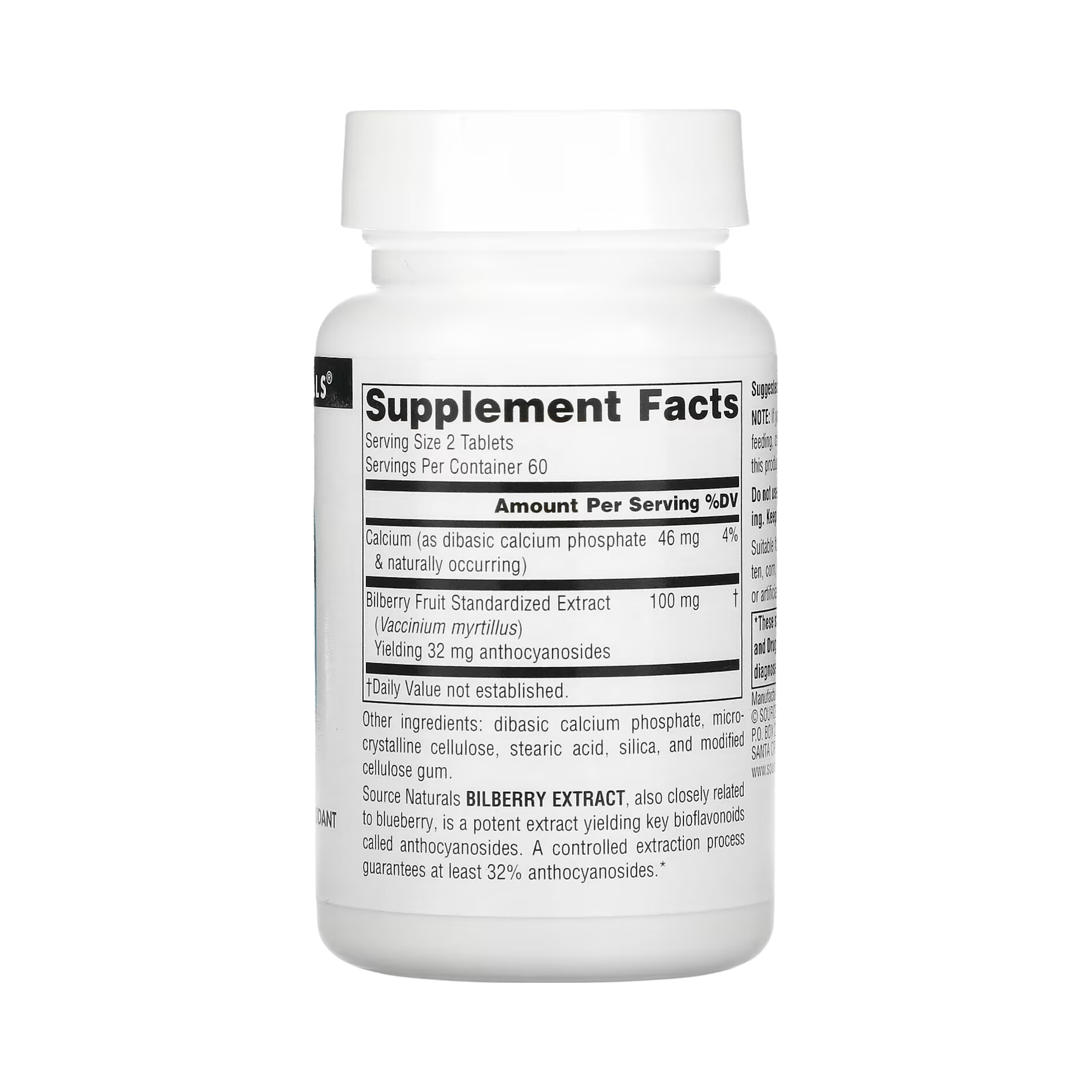 Source Naturals, Bilberry Extract, 50 mg, 120 Tablets