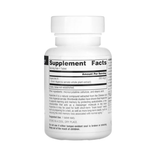 Source Naturals, Huperzine A, 200 Mcg, 60 Tablets