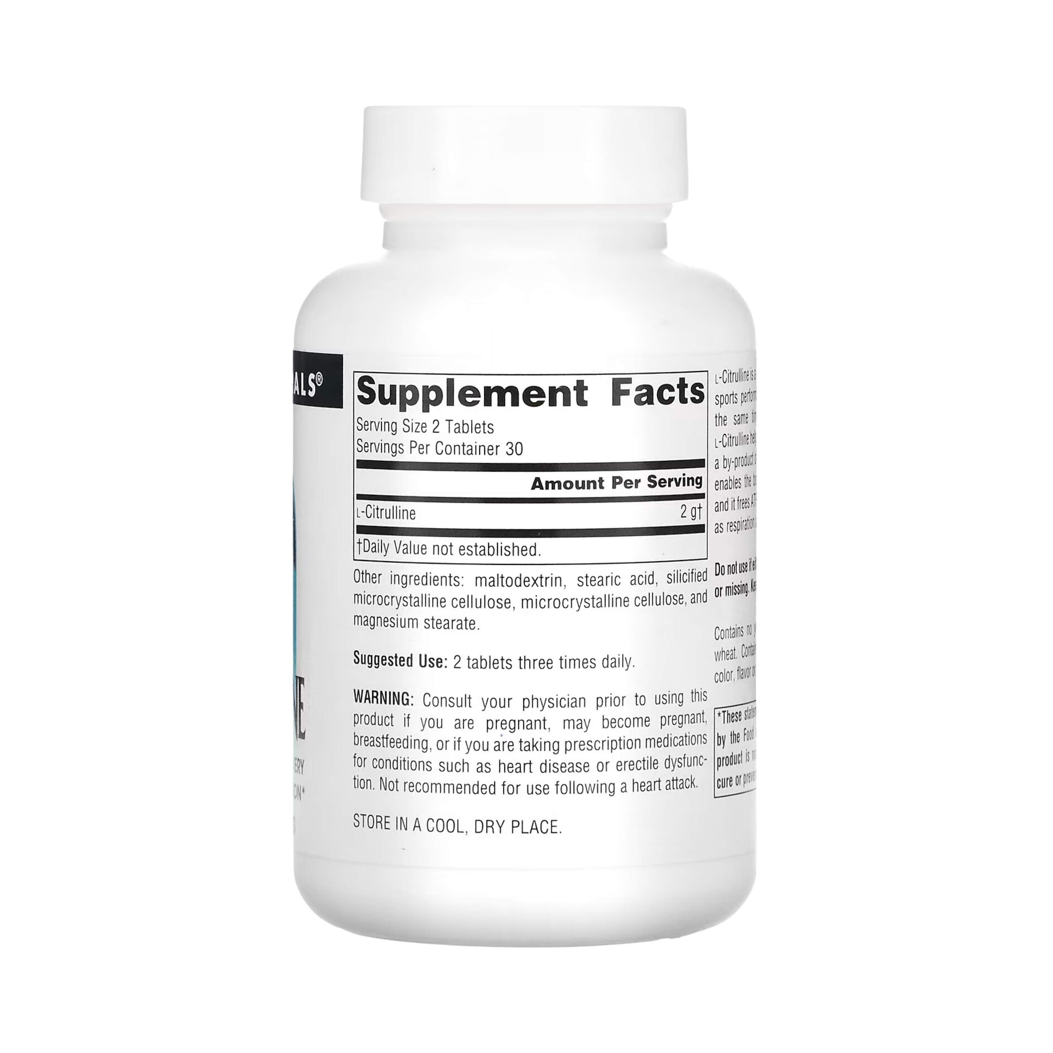 Source Naturals, L-Citrulline, 1000 Mg, 30 Tablets