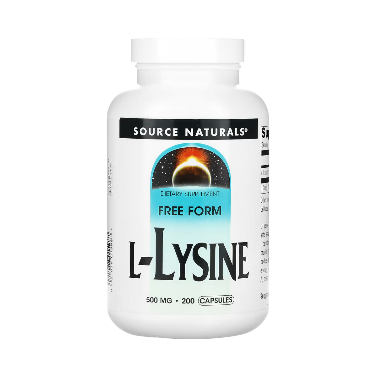 Source Naturals, L-Lysine, 500 Mg, 200 Capsules