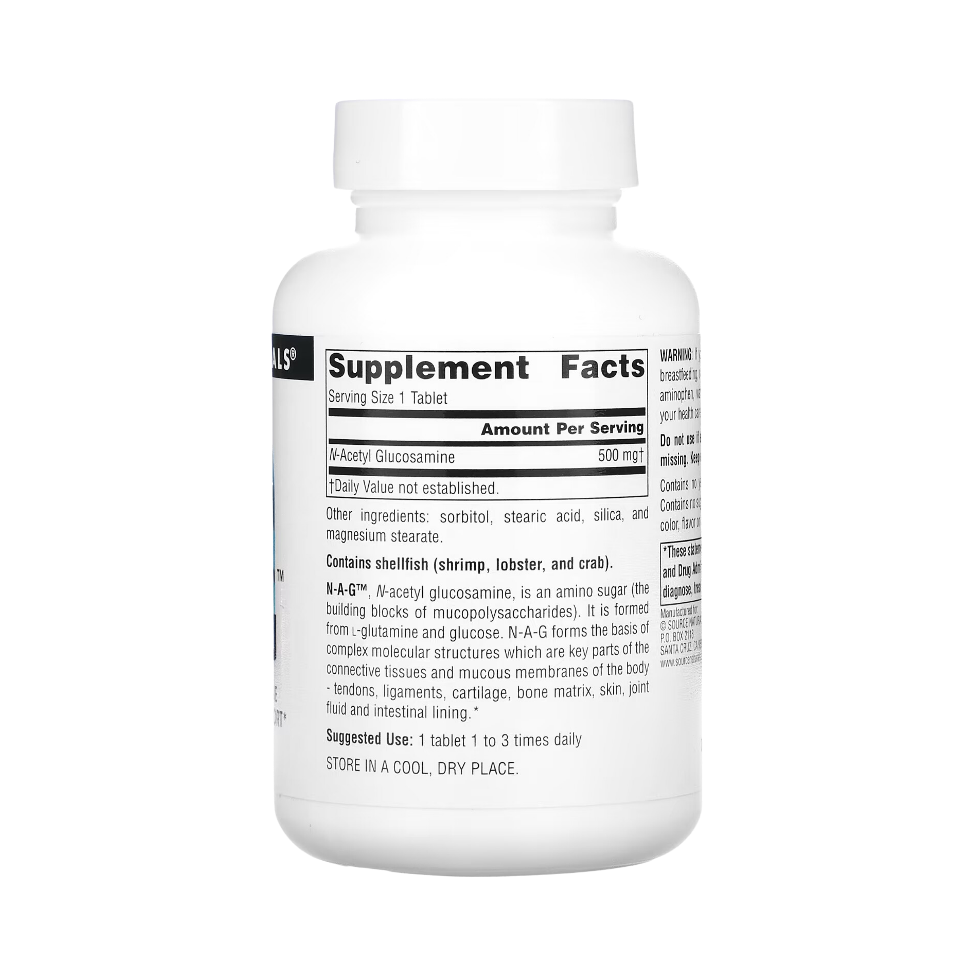 Source Naturals, N-A-G, 500 Mg, 30 Tablets