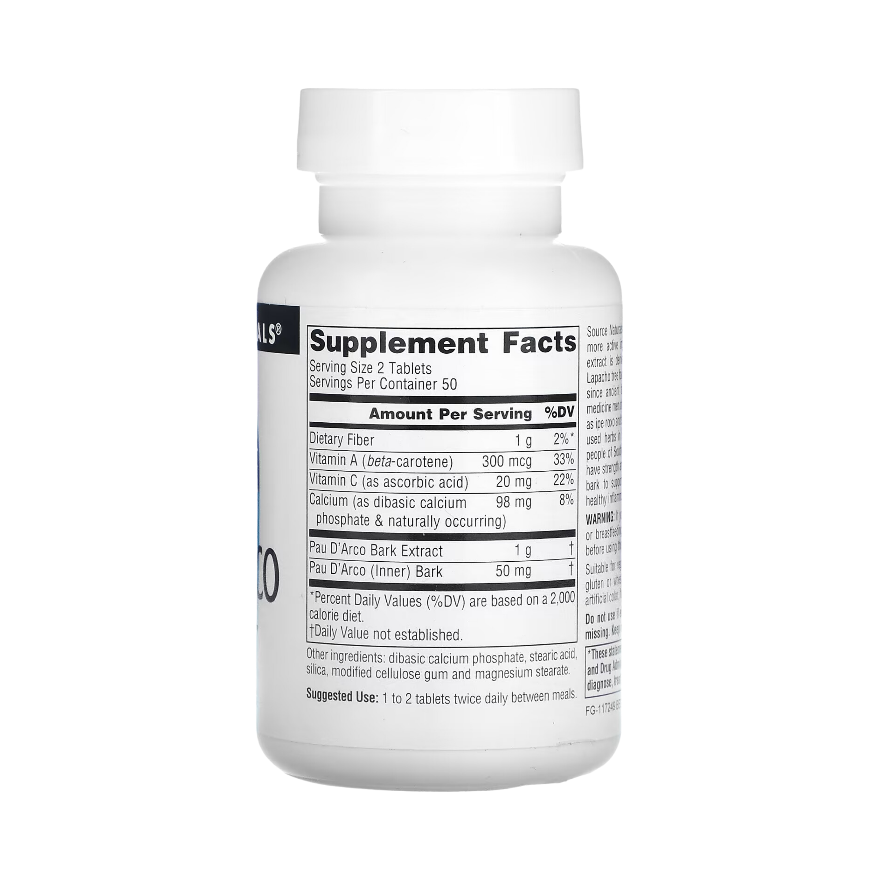 Source Naturals, Pau D'Arco Extract, 500 Mg, 50 Tablets