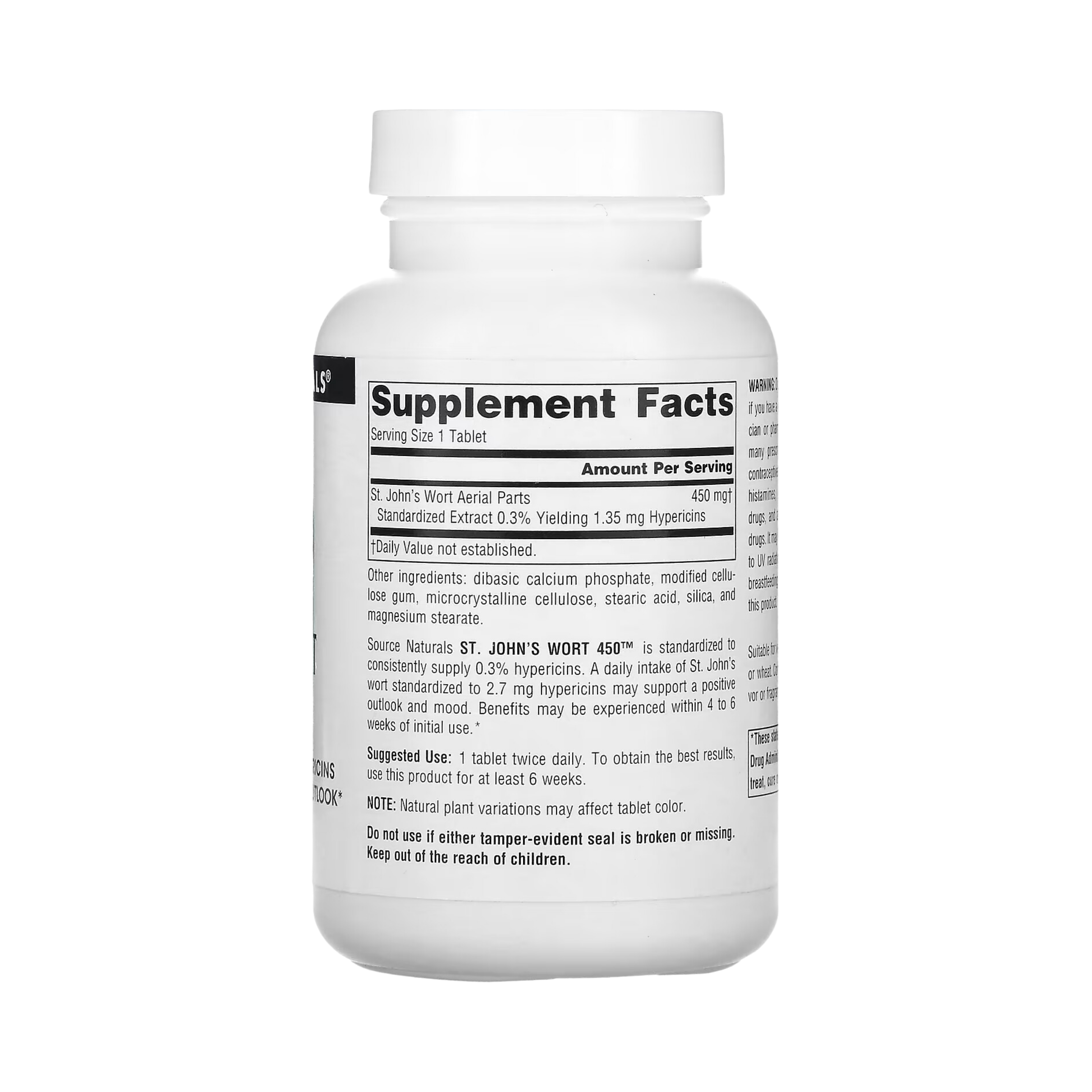 Source Naturals, St. John's Wort 450, 450 Mg, 45 Tablets