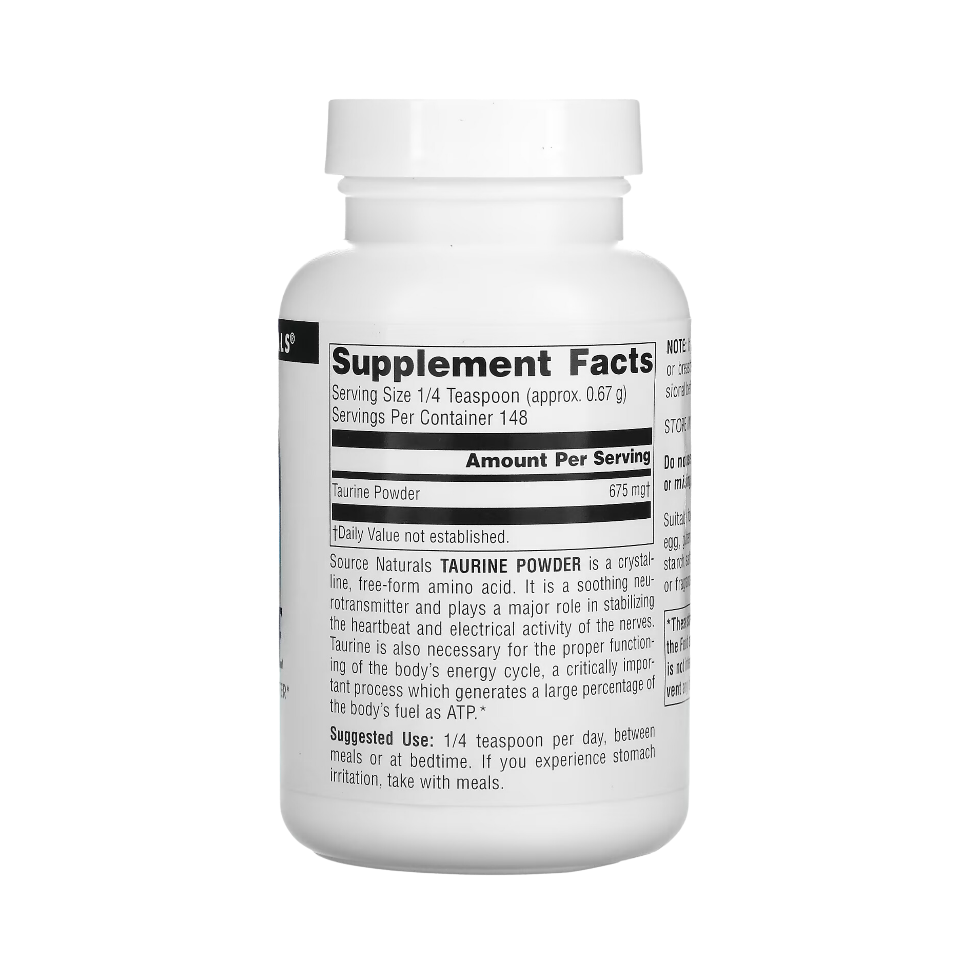 Source Naturals, Taurine Powder, 3.5 Oz