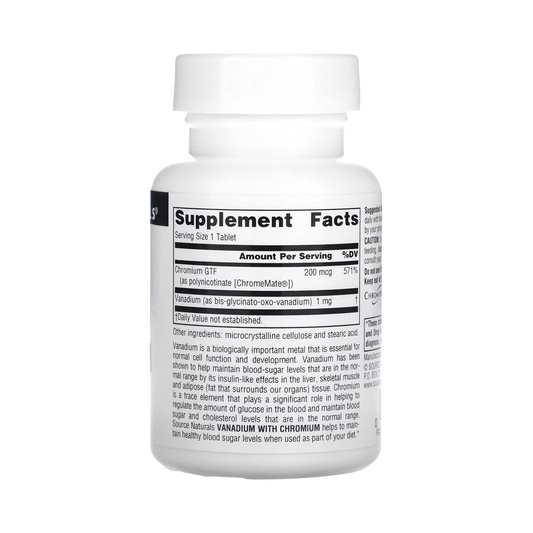 Source Naturals, Vanadium with Chromium, 180 Tablets