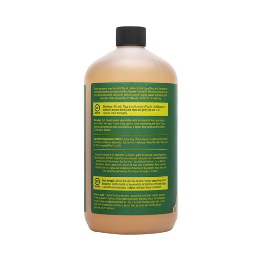 Desert Essence, Tea Tree Oil Liquid Castile Soap Refill, 32 Fl Oz