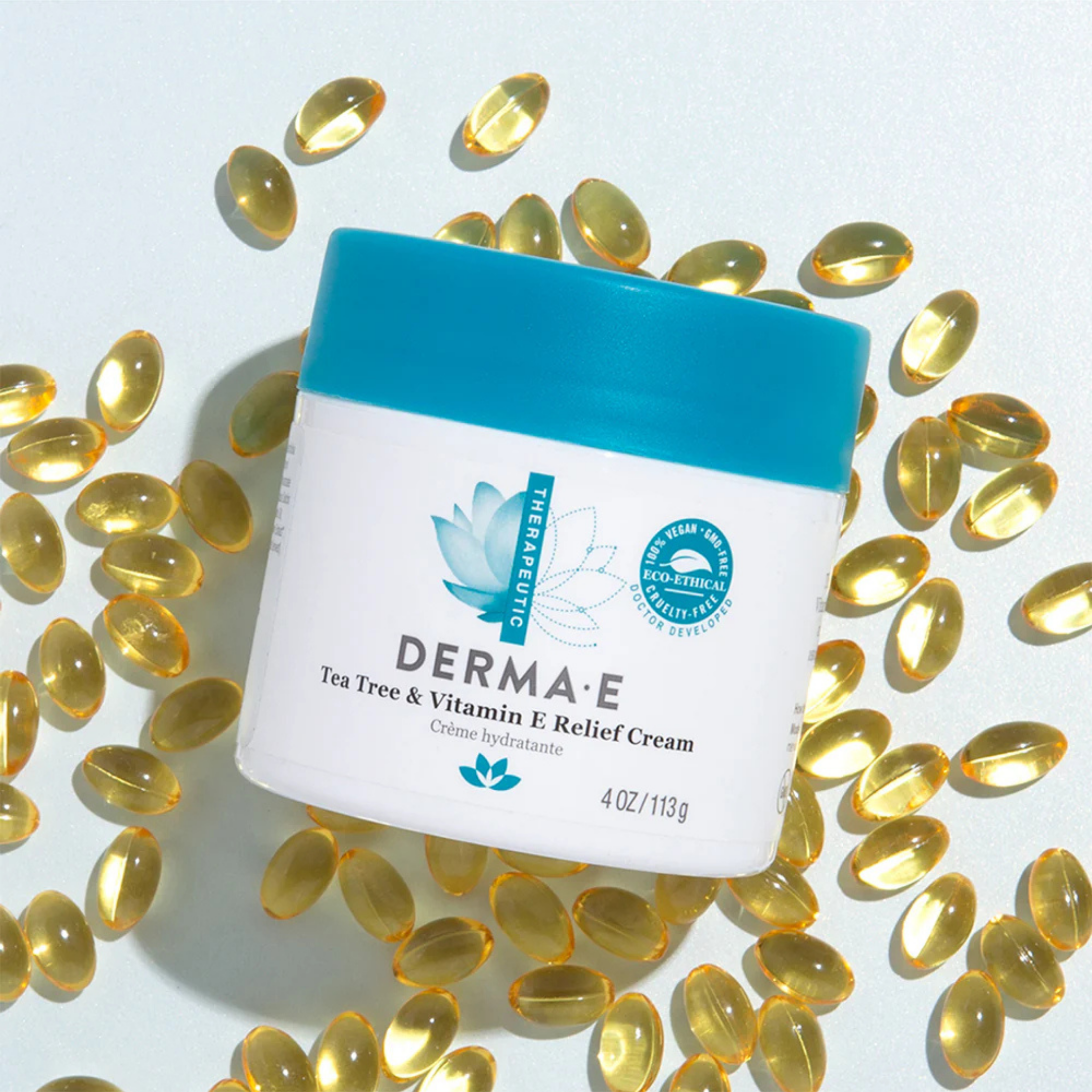 Derma E, Tea Tree and Vitamin E Relief Cream, 4 Oz