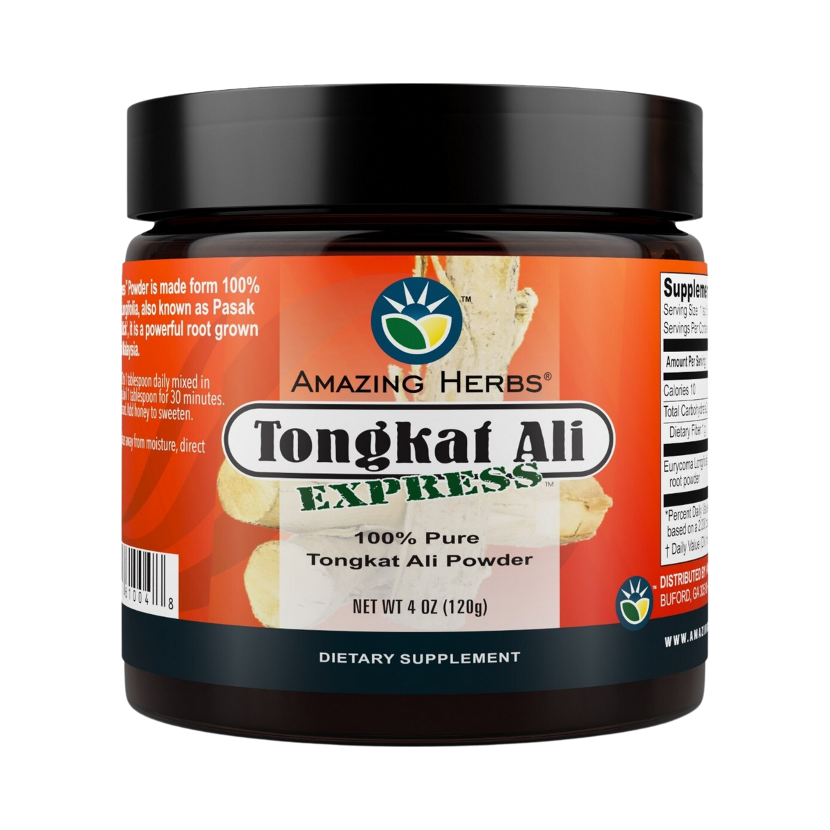 Amazing Herbs, Tongkat Ali Express Powder, 4 Oz