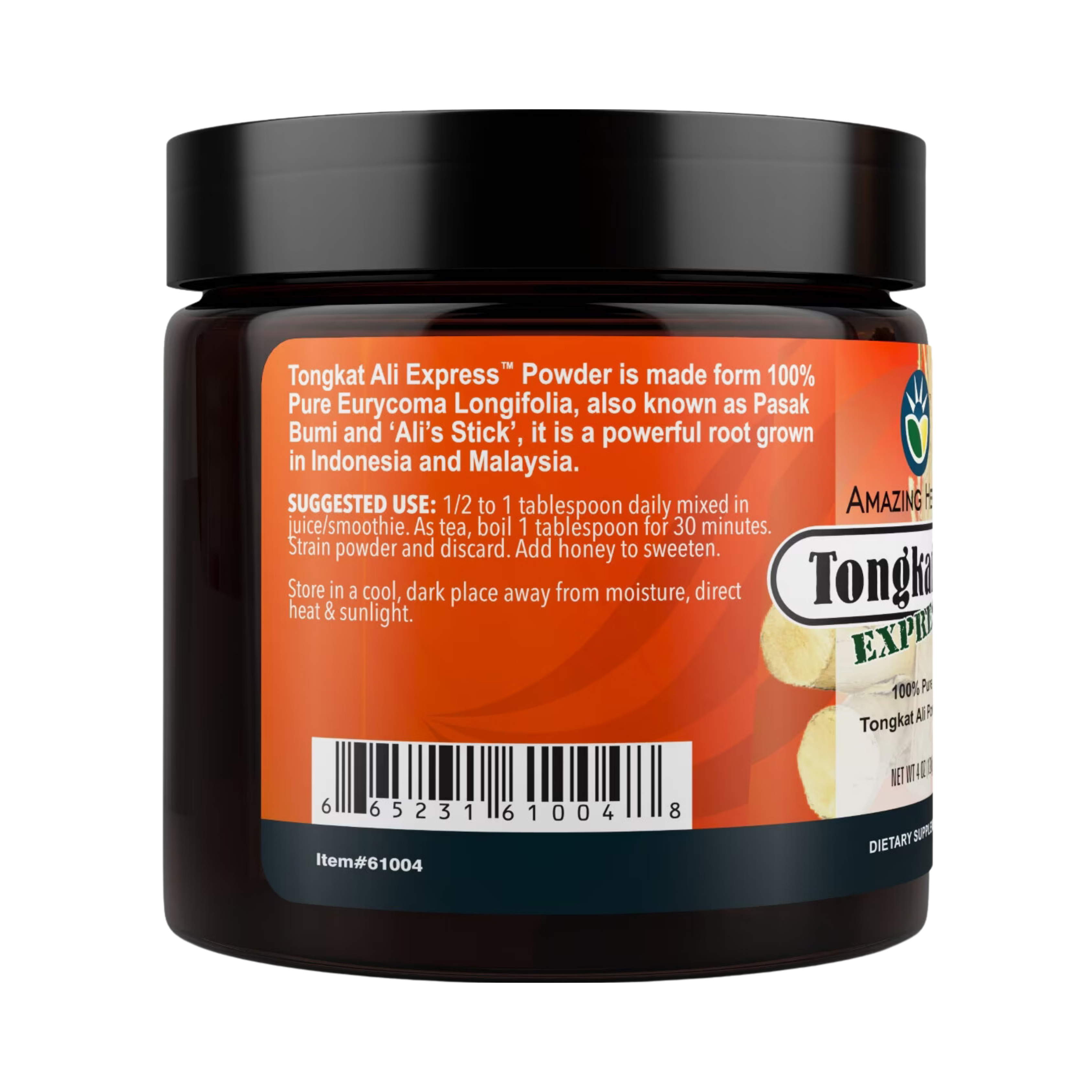 Amazing Herbs, Tongkat Ali Express Powder, 4 Oz