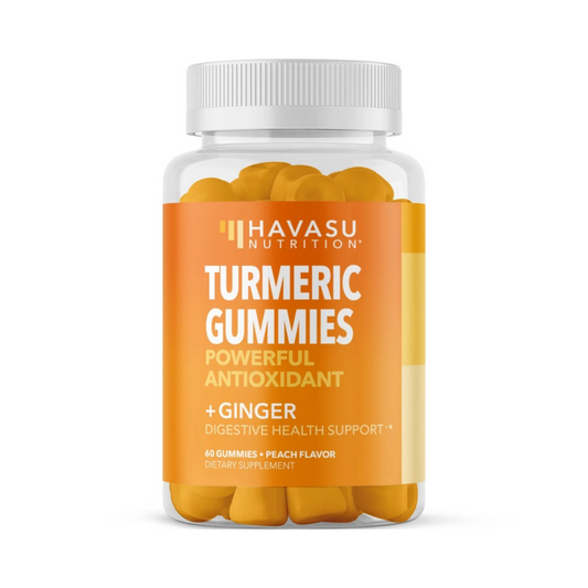 Havasu Nutrition, Turmeric & Ginger Gummies, Peach, 60 Gummies