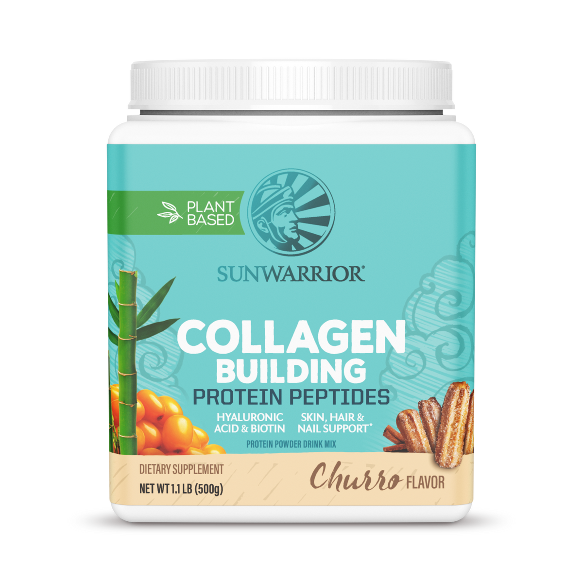 Sunwarrior, Collagen Building Protein Peptides, Churro, 500 g