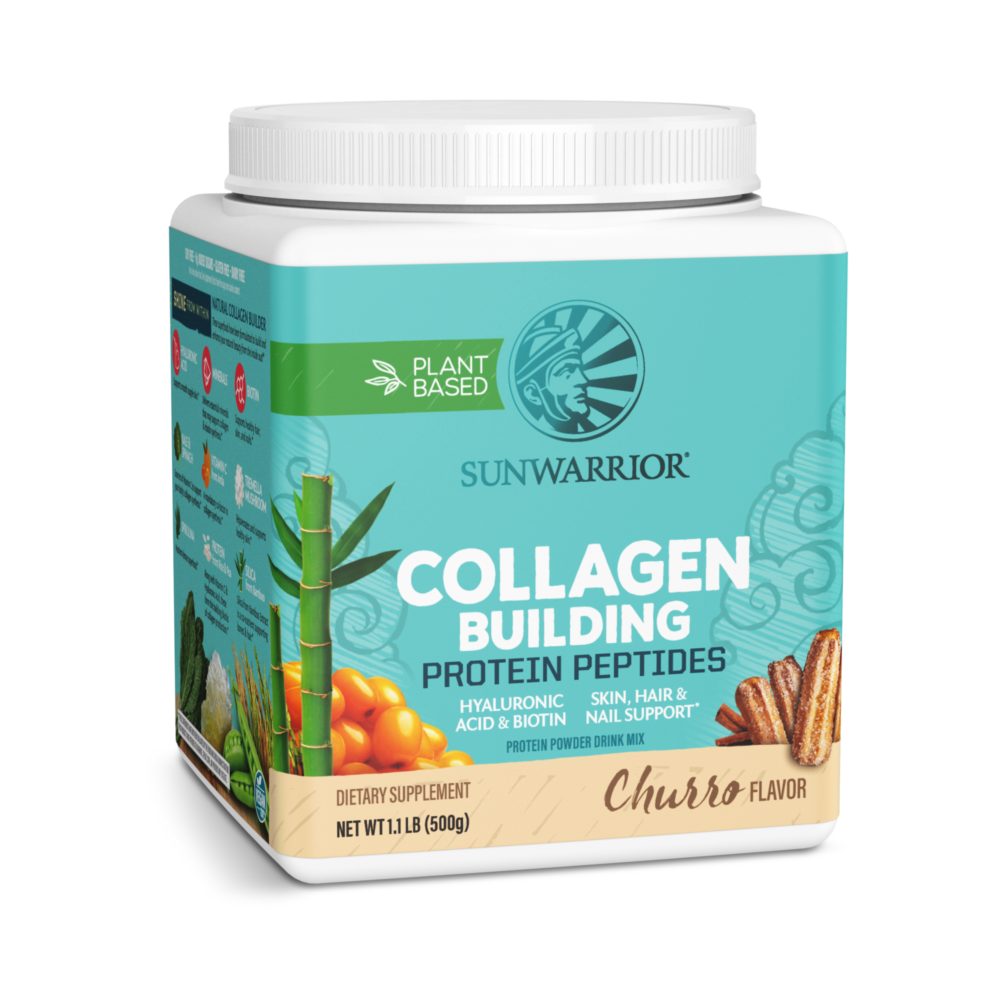 Sunwarrior, Collagen Building Protein Peptides, Churro, 500 g