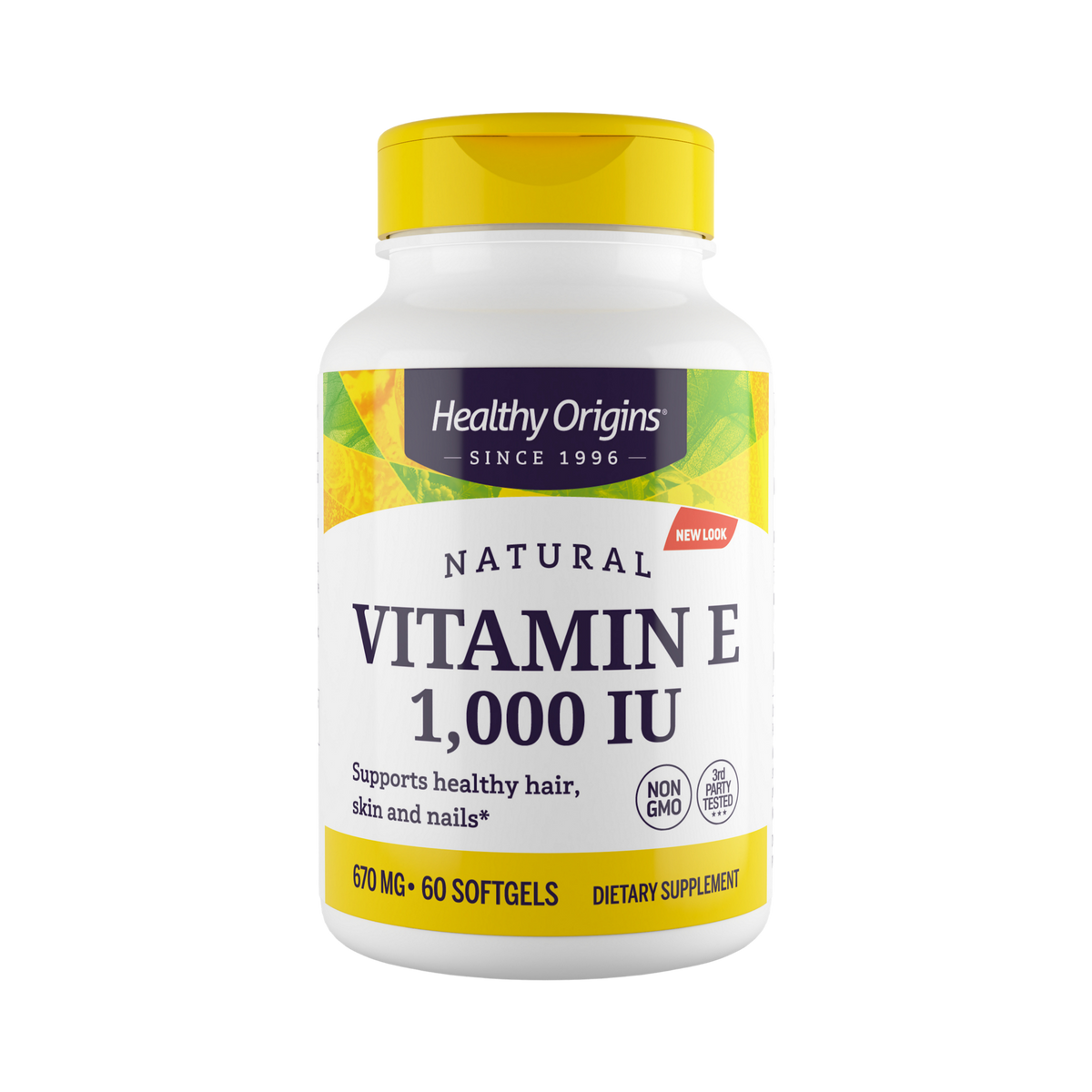Healthy Origins, Vitamin E, 1000 IU, Natural MIxed Toco, 60 Softgels