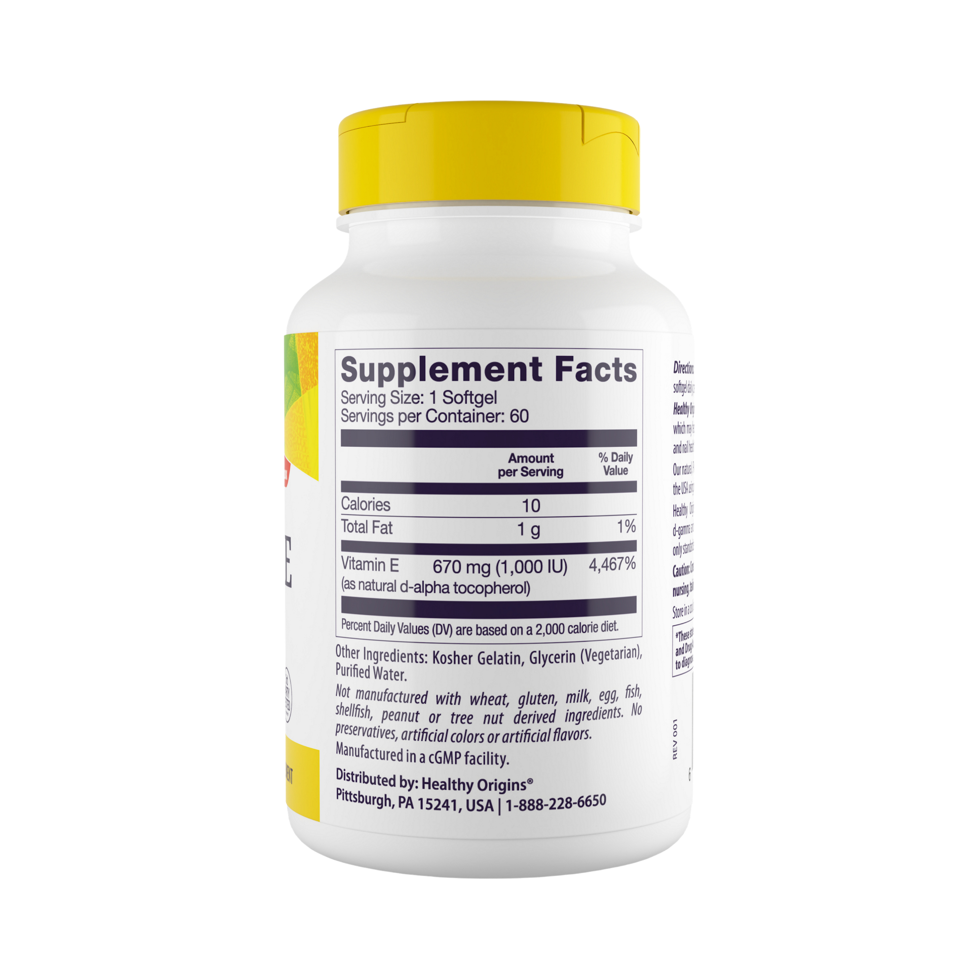 Healthy Origins, Vitamin E, 1000 IU, Natural MIxed Toco, 60 Softgels