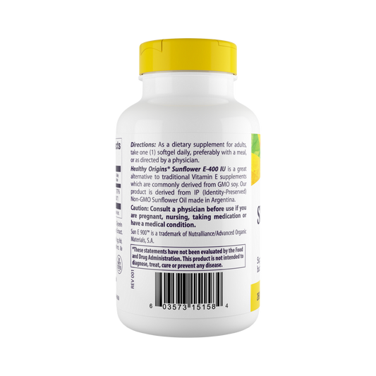 Healthy Origins, Vitamin E, 400 IU, Sunflower, 120 Softgels