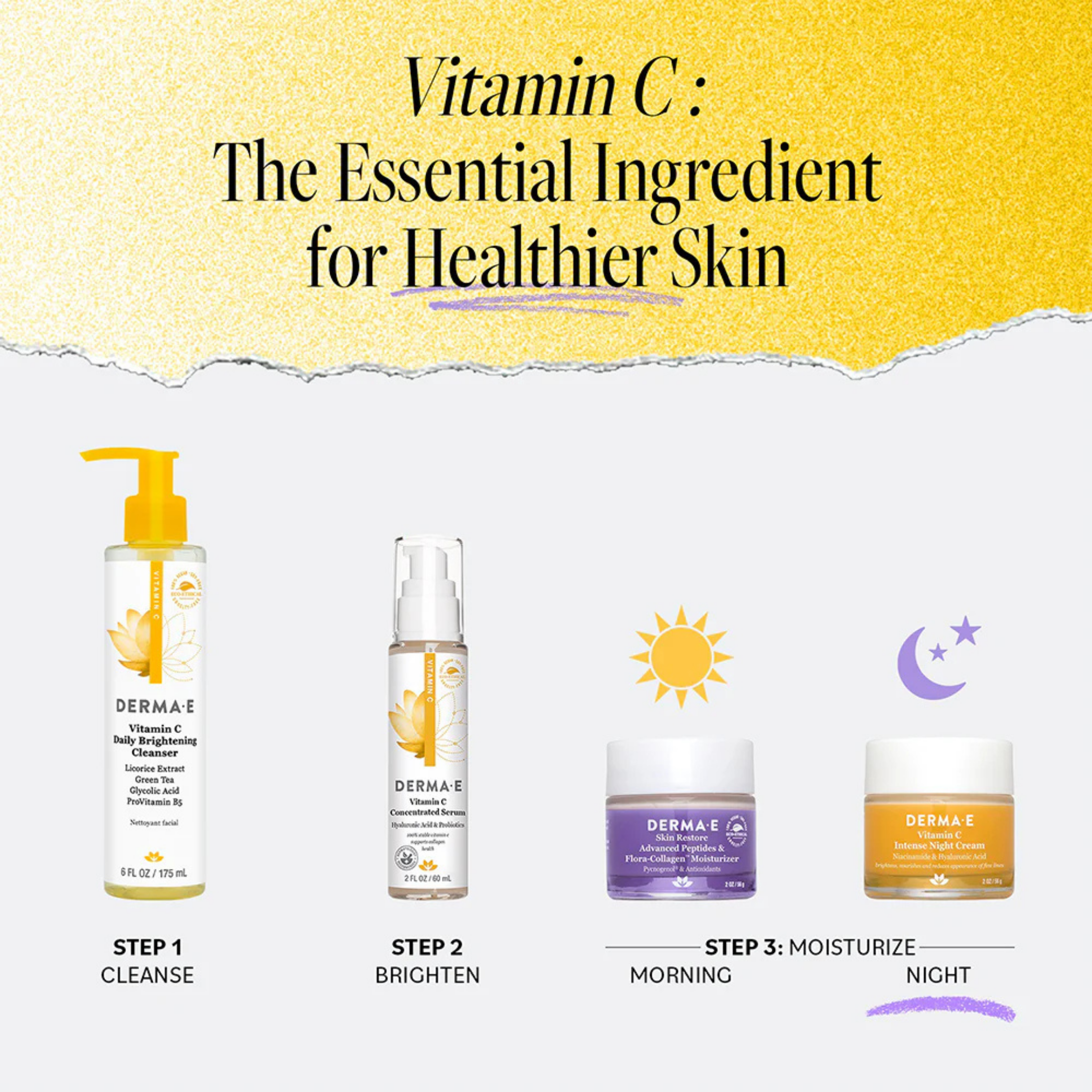 Derma E, Vitamin C Intense Night Cream, 2 Oz