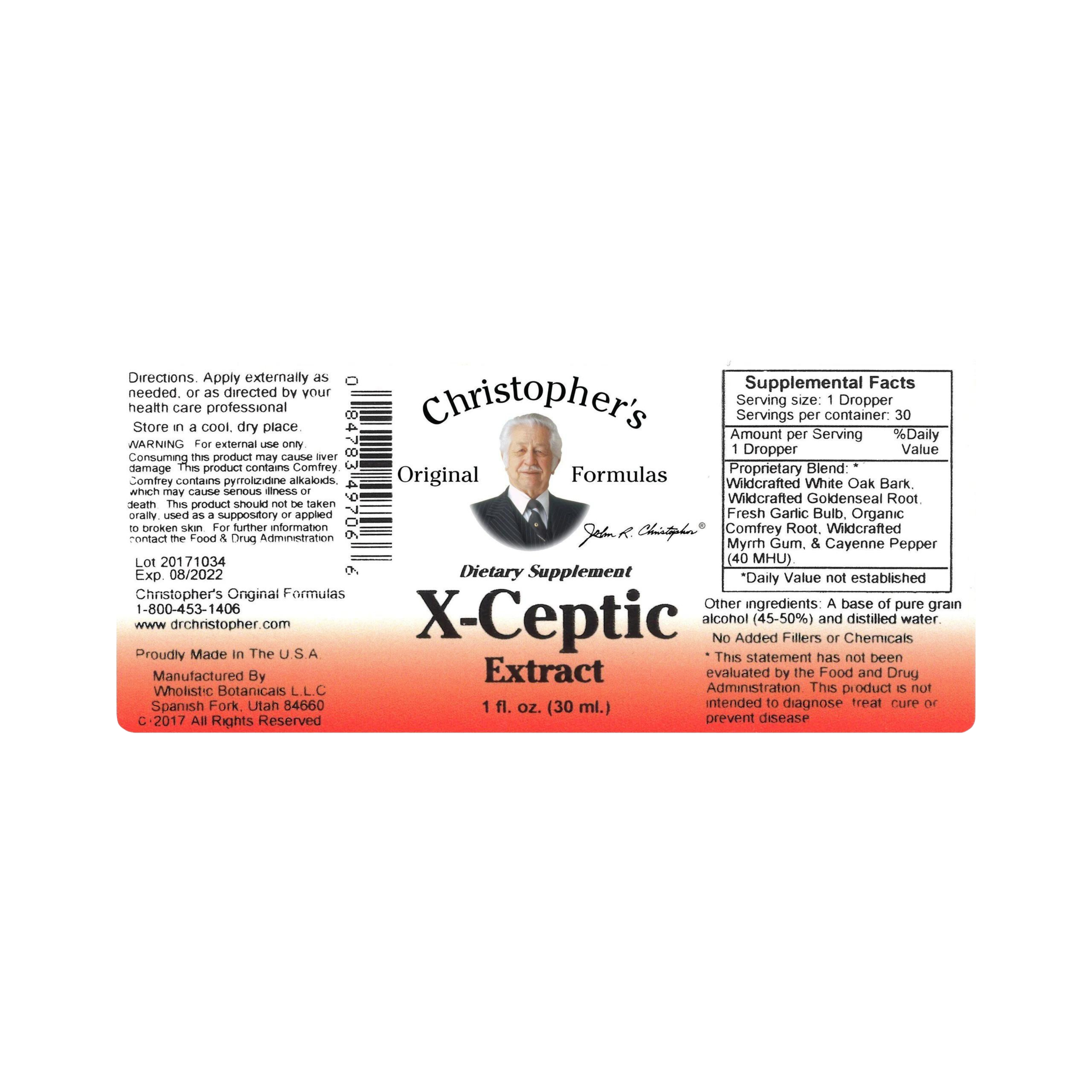 Christopher's Original Formulas, X-Ceptic Formula, 1 Oz