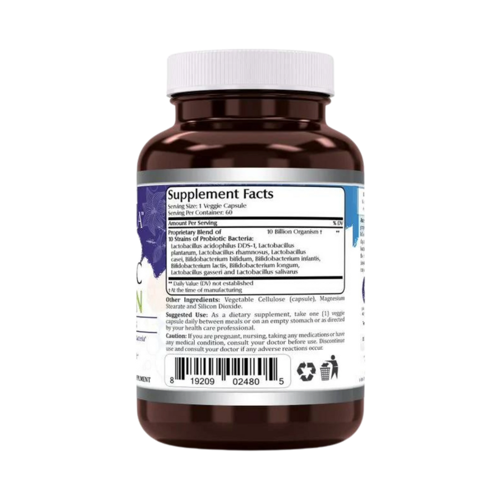 Amazing Flora, Probiotic 10 Billion 10 Probiotic Strains, 60 Capsules