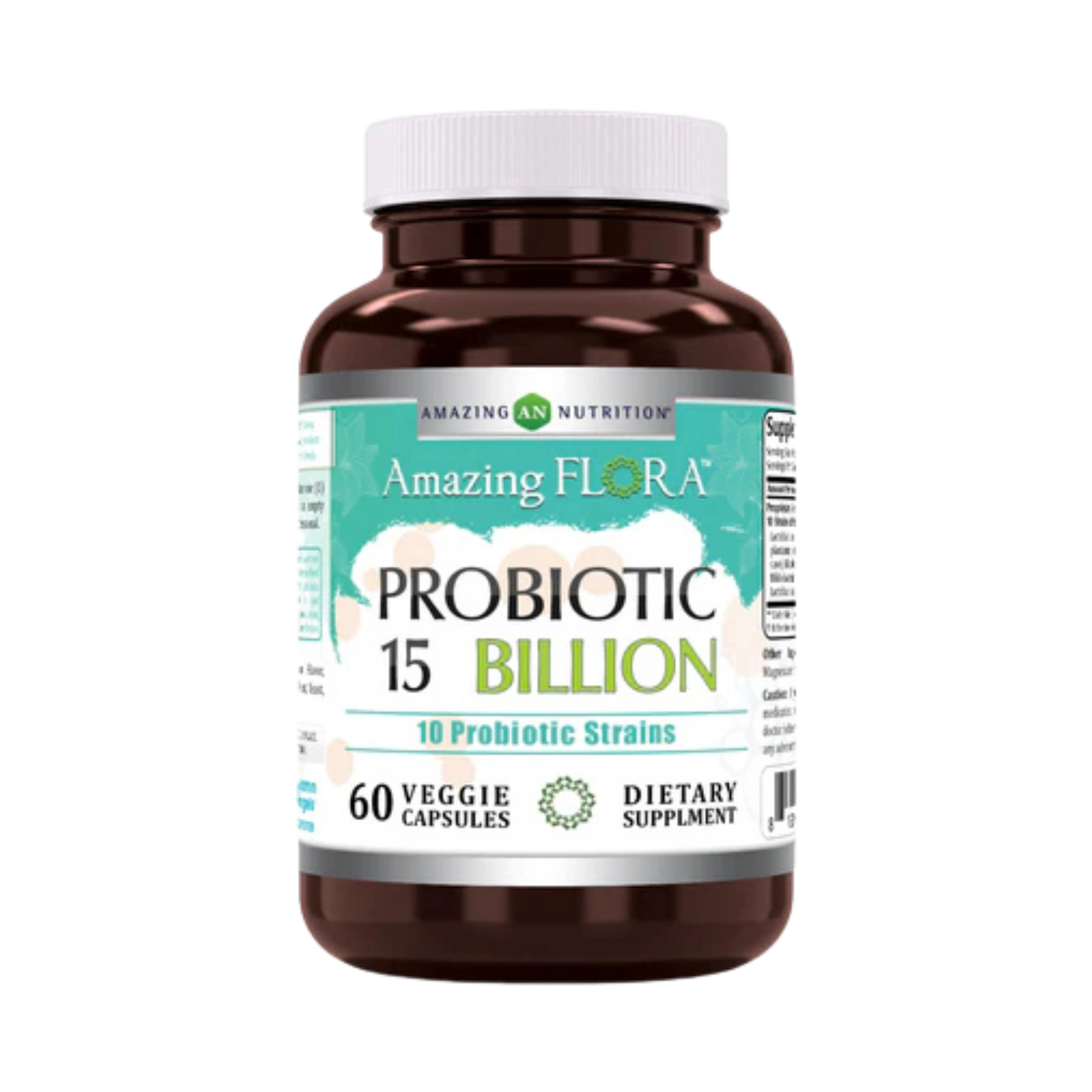 Amazing Flora, Probiotic 15 Billion, 10 Strains, 60 Veggie Capsules