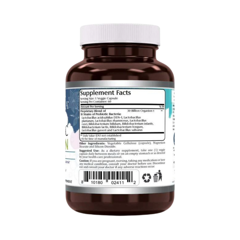 Amazing Flora, Probiotic 30 Billion 10 Probiotic Strains, 60 Vegetarian Capsules