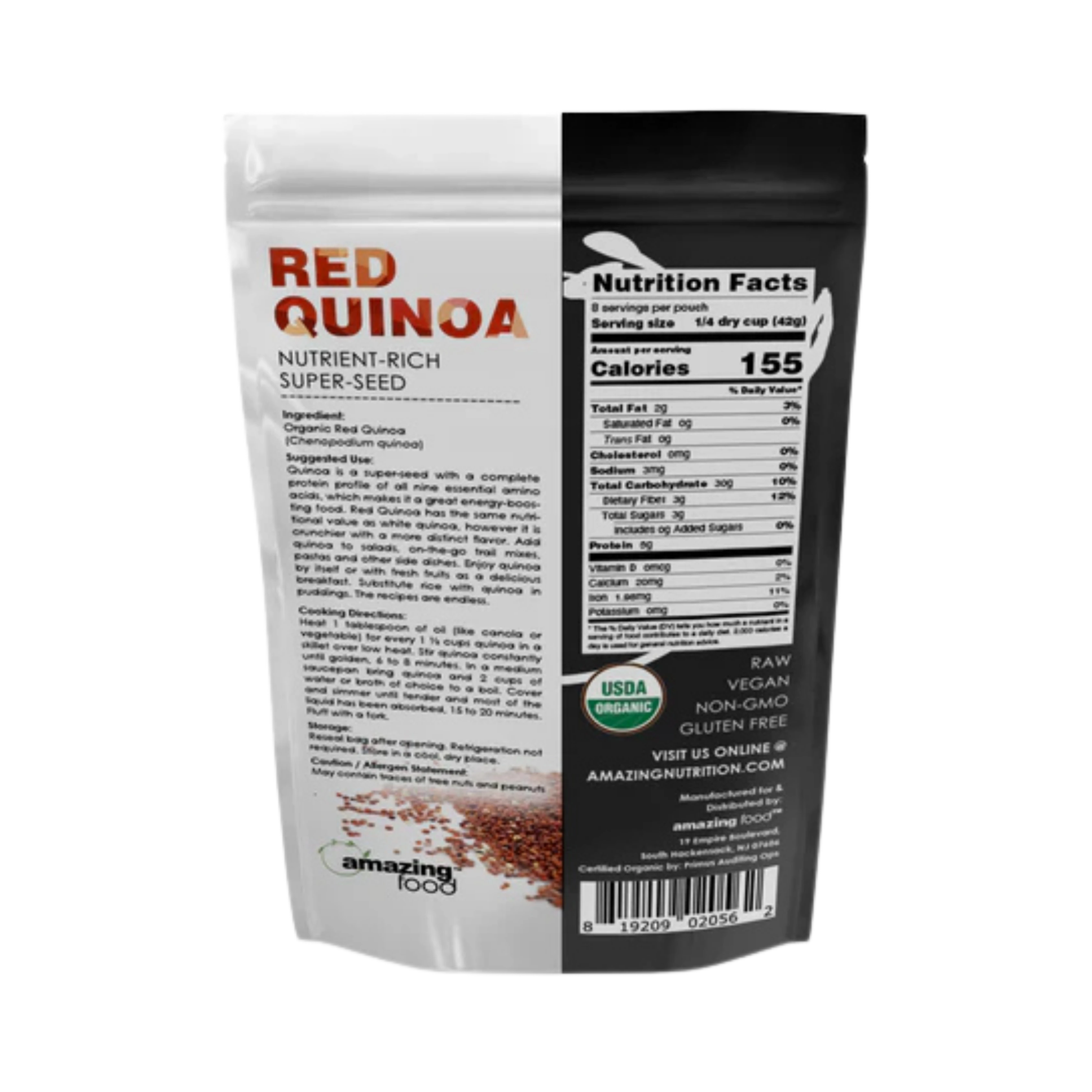 Amazing Food, Red Quinoa, 12 Oz