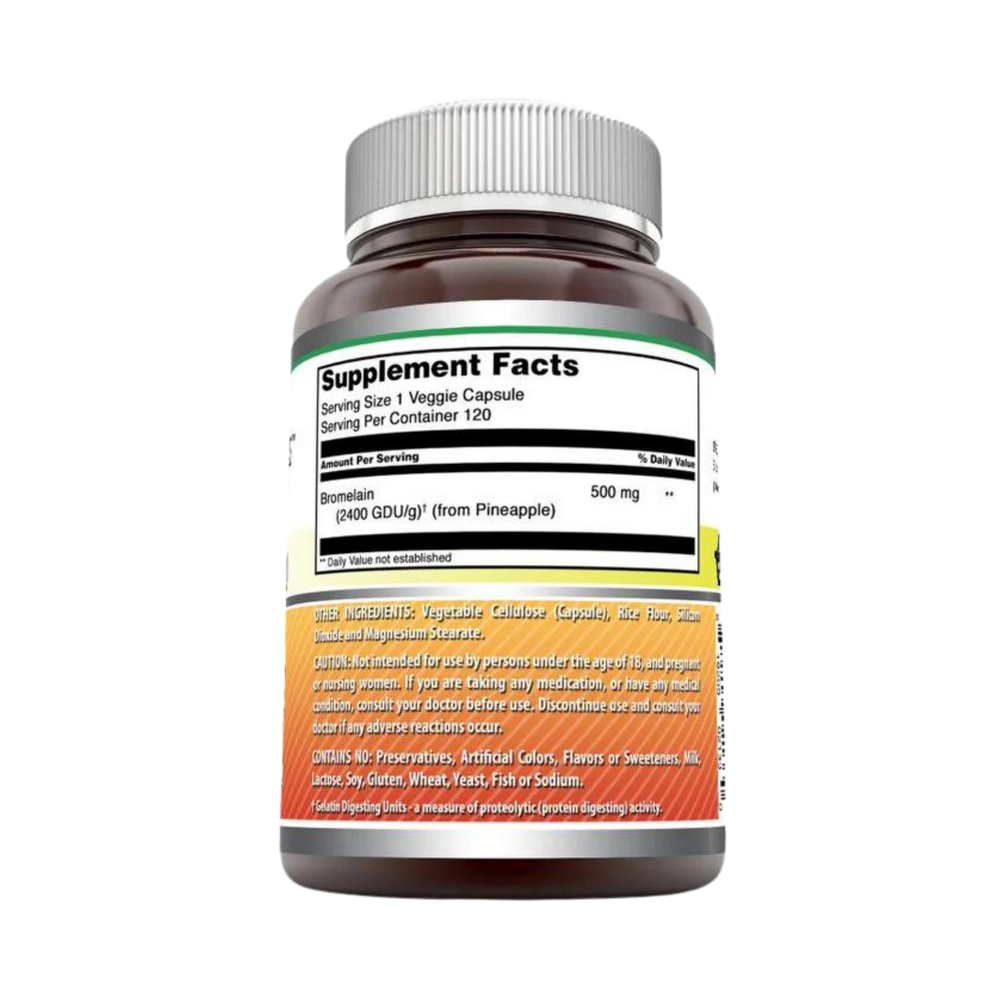 Amazing Formulas, Bromelain 2400 GDU, 500 Mg, 120 Veggie Capsules
