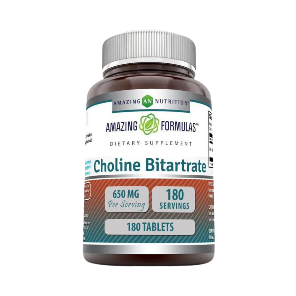 Amazing Formulas, Choline Bitartrate, 650 Mg, 180 Capsules