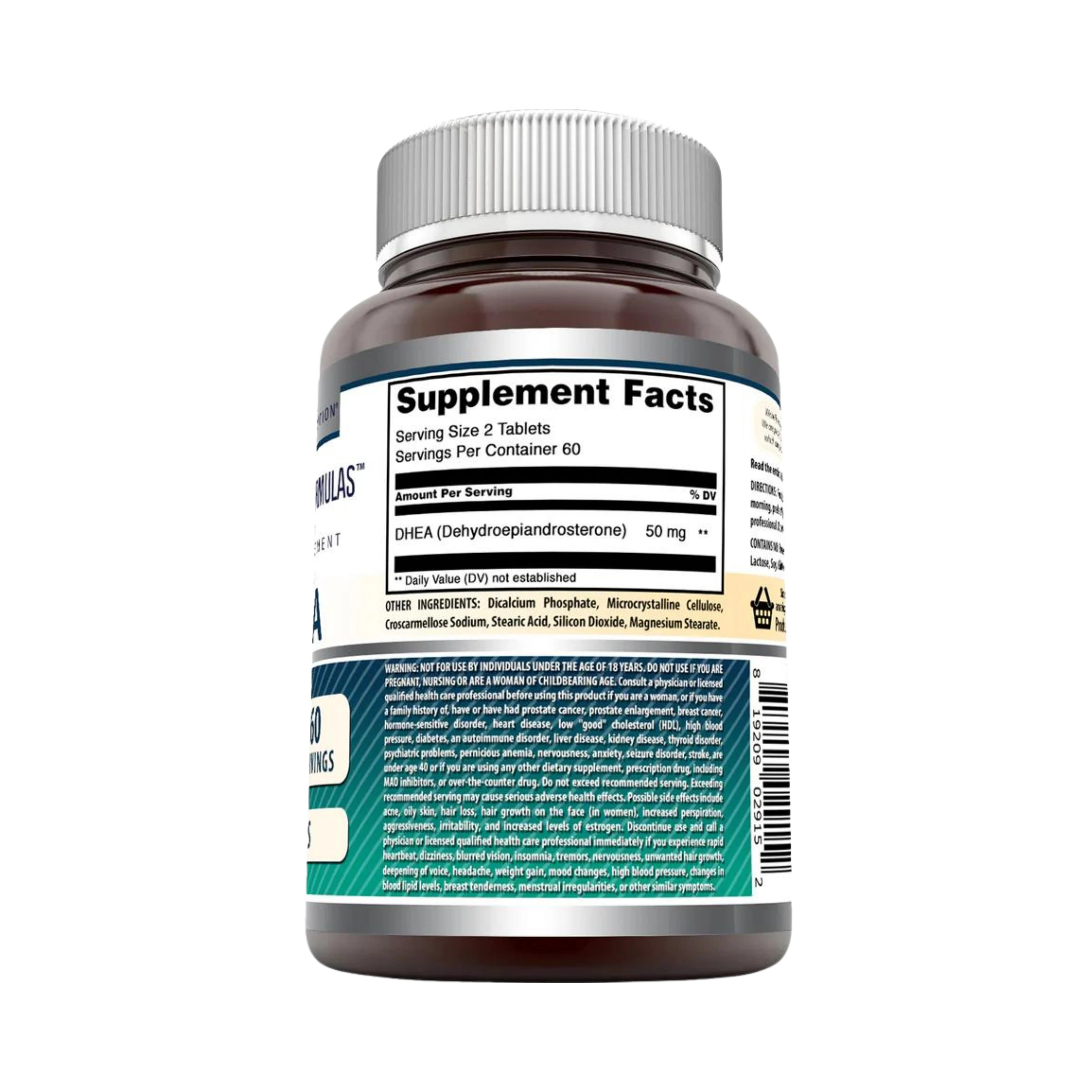 Amazing Formulas, DHEA Dietary Supplement, 50 Mg, 120 Tablets
