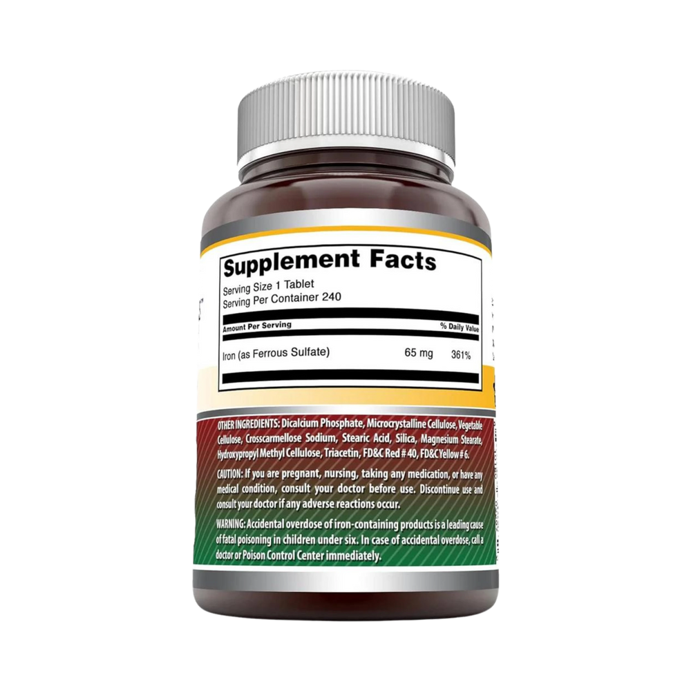 Amazing Formulas, Ferrous Sulfate, 65 Mg, 240 Tablets