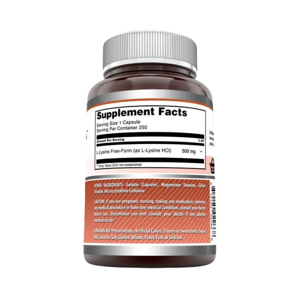 Amazing Formulas, L-Lysine, 500 Mg, 250 Caspules