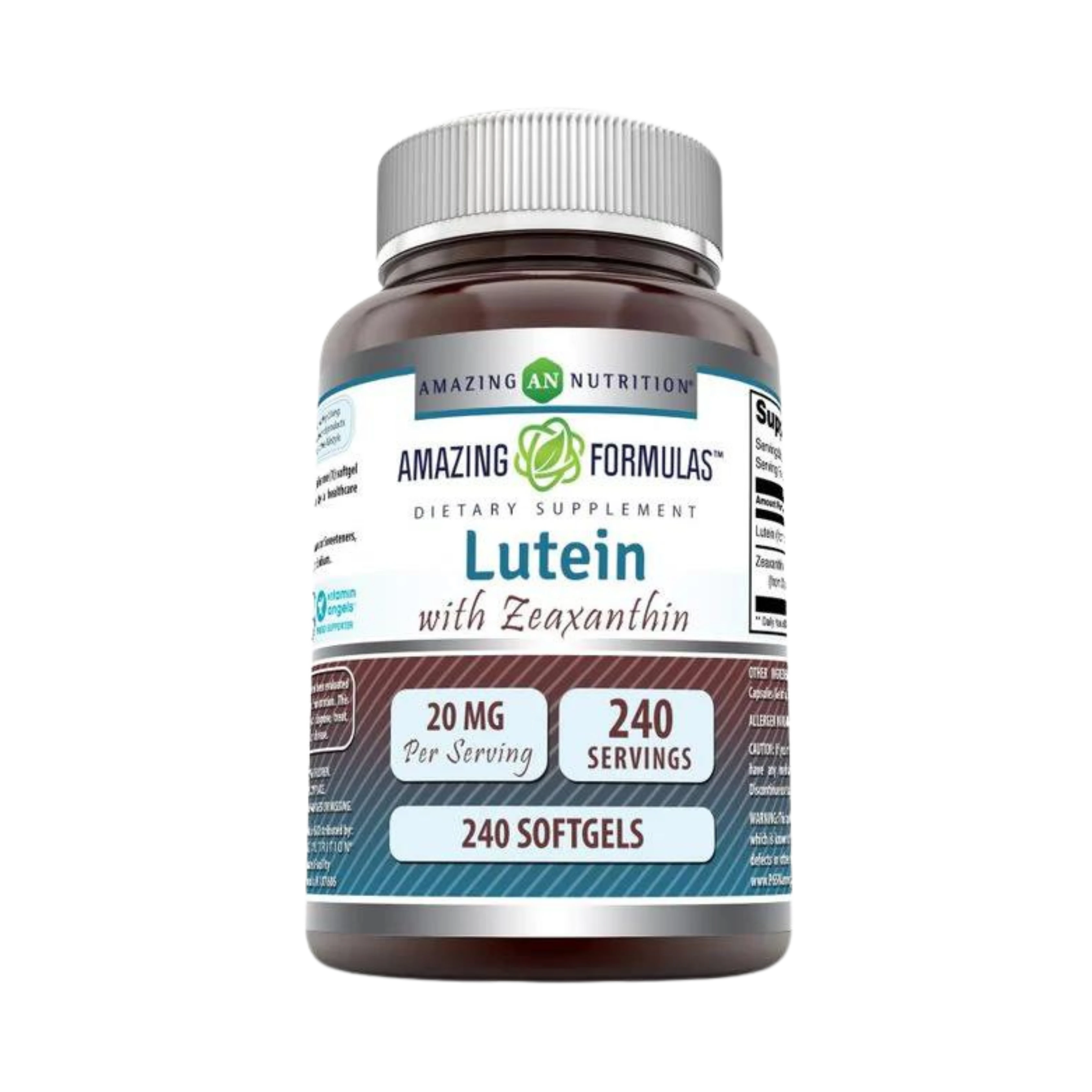 Amazing Formulas, Lutein 20 mg with Zeaxanthin 800 mcg, 240 Softgels