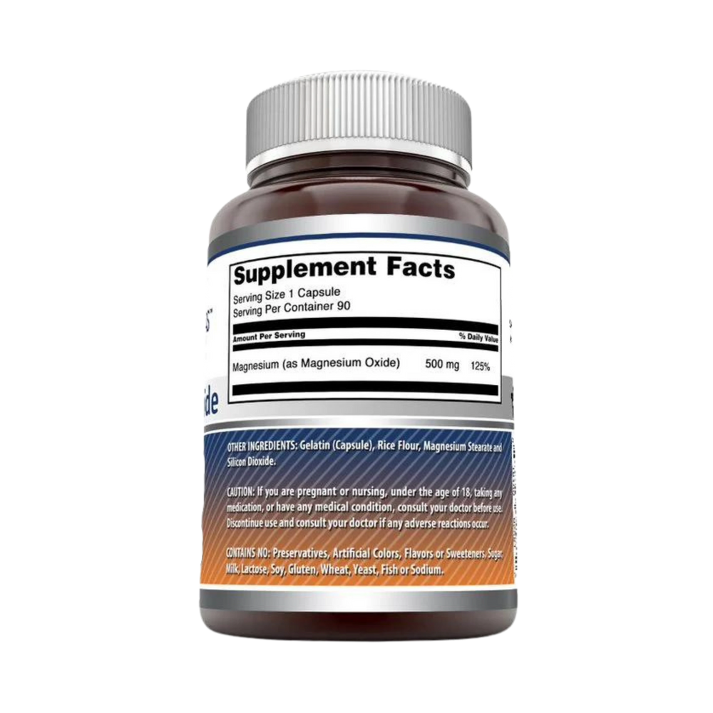 Amazing Formulas, Magnesium Oxide, 500 Mg, 90 Capsules