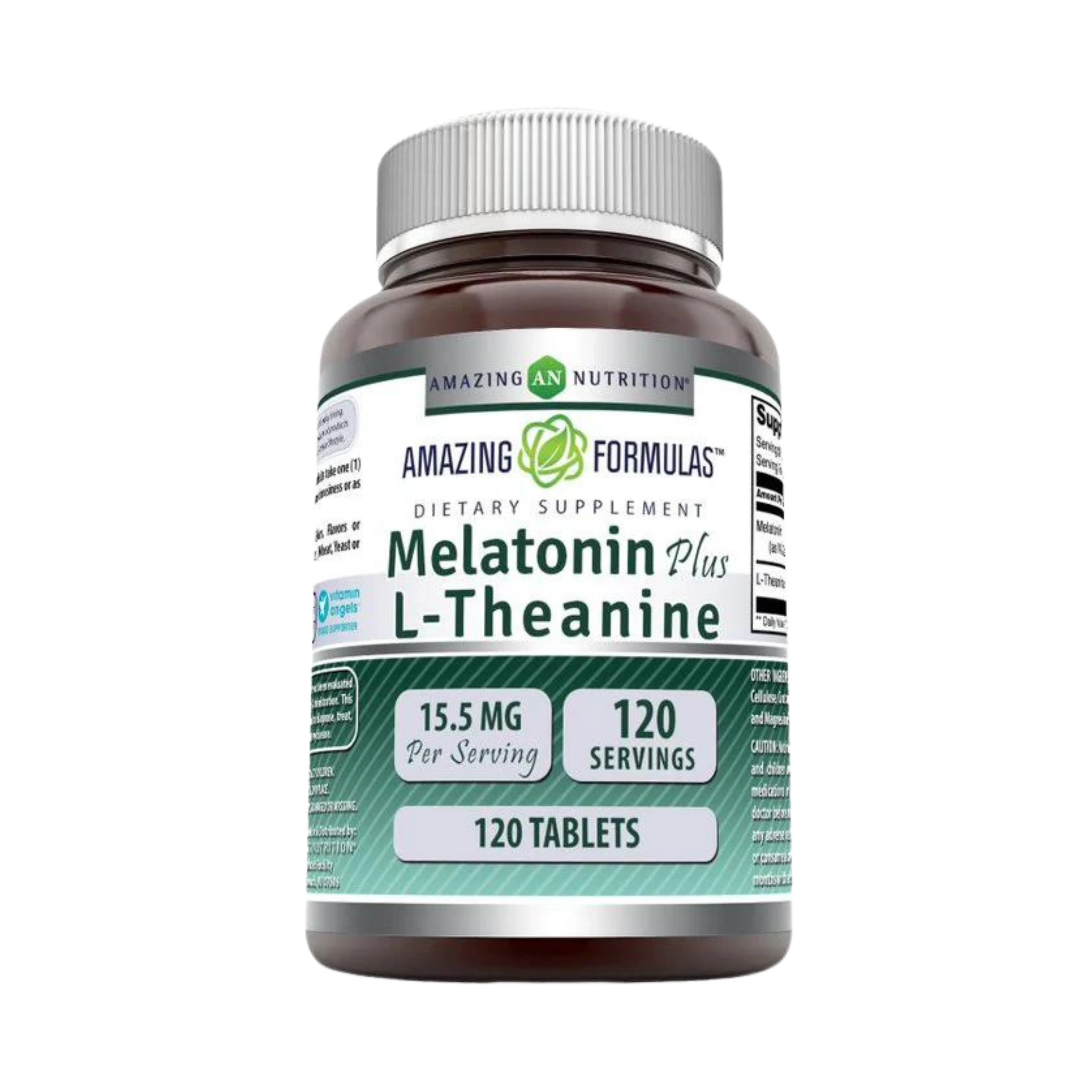 Amazing Formulas, Melatonin Plus L-Theanine, 10 Mg, 120 Tablets