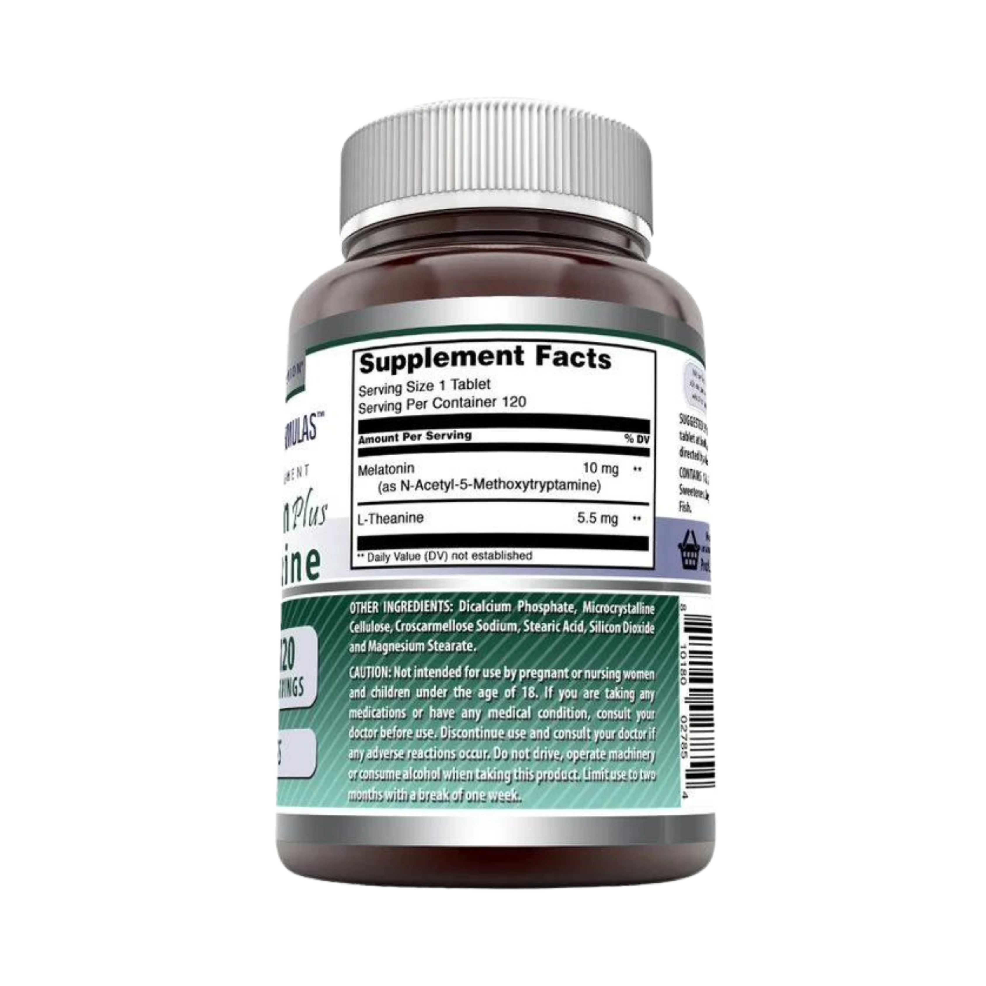 Amazing Formulas, Melatonin Plus L-Theanine, 10 Mg, 120 Tablets