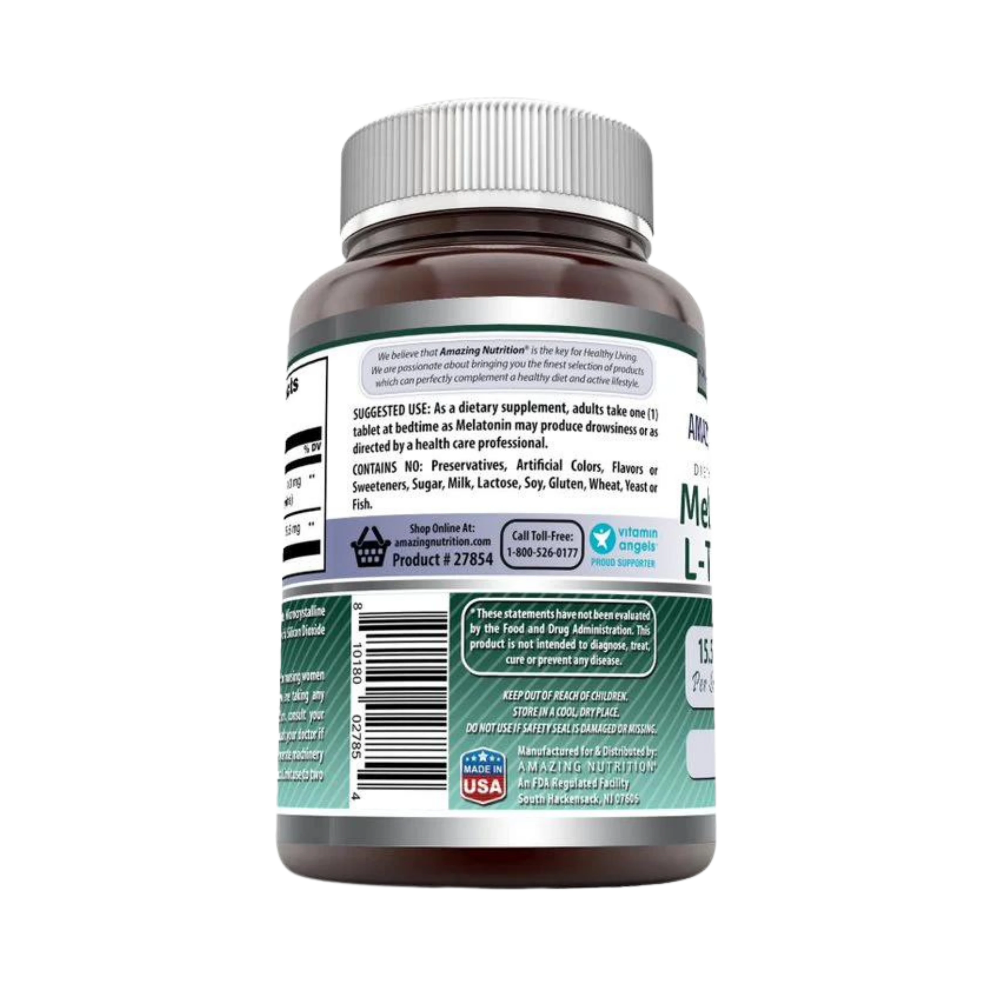 Amazing Formulas, Melatonin Plus L-Theanine, 10 Mg, 120 Tablets
