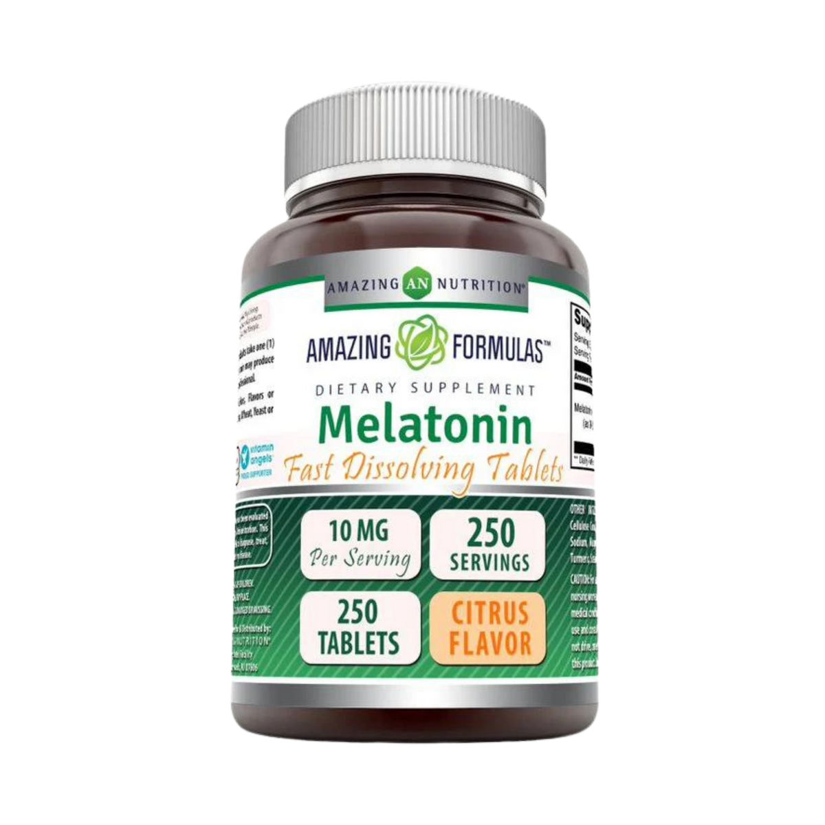 Amazing Formulas, Melatonin Quick Dissolve, Citrus Flavor, 10 Mg, 250 Tablets